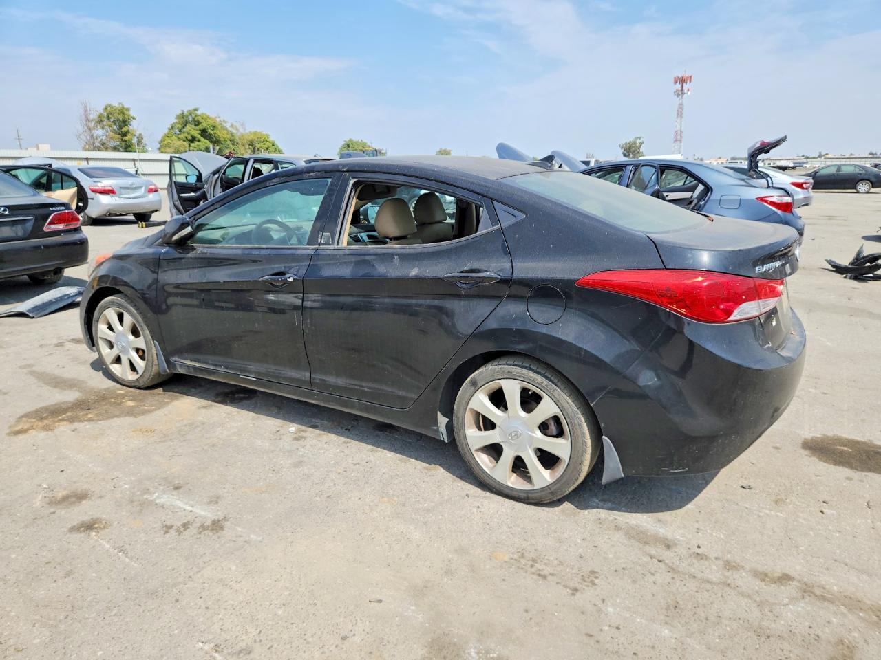 2013 Hyundai Elantra Limited Black vin: KMHDH4AE2DU686970