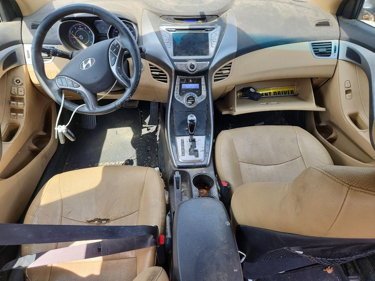 2013 Hyundai Elantra Limited Black vin: KMHDH4AE2DU686970