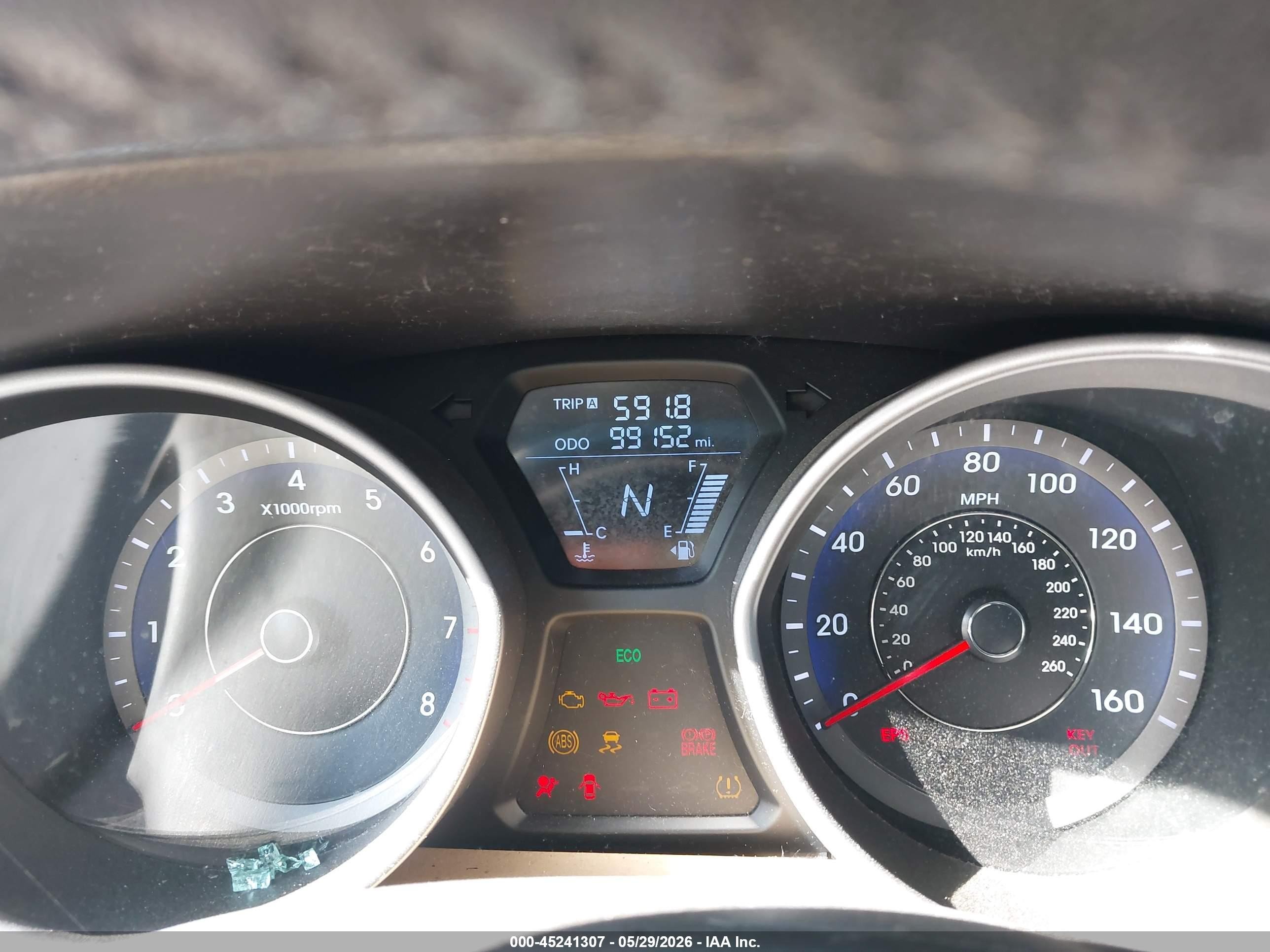 2013 Hyundai Elantra Limited Blue vin: KMHDH4AE2DU694857