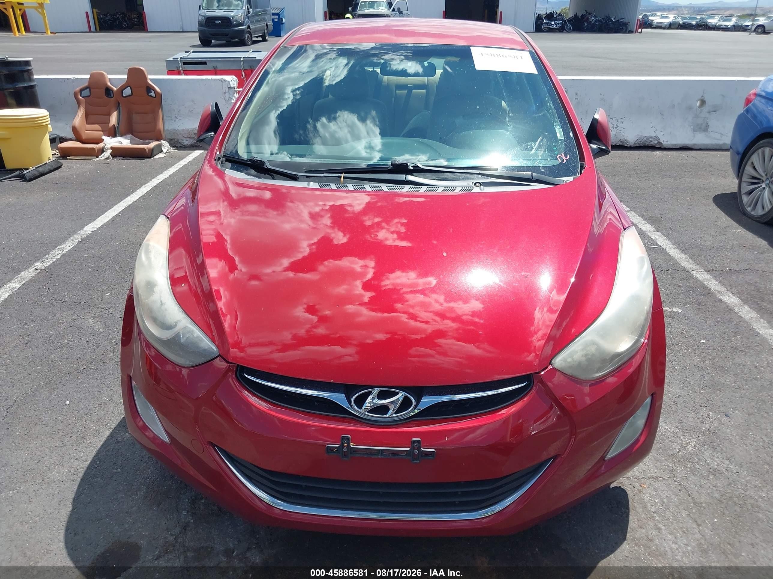 2013 Hyundai Elantra Gls Red vin: KMHDH4AE2DU711639