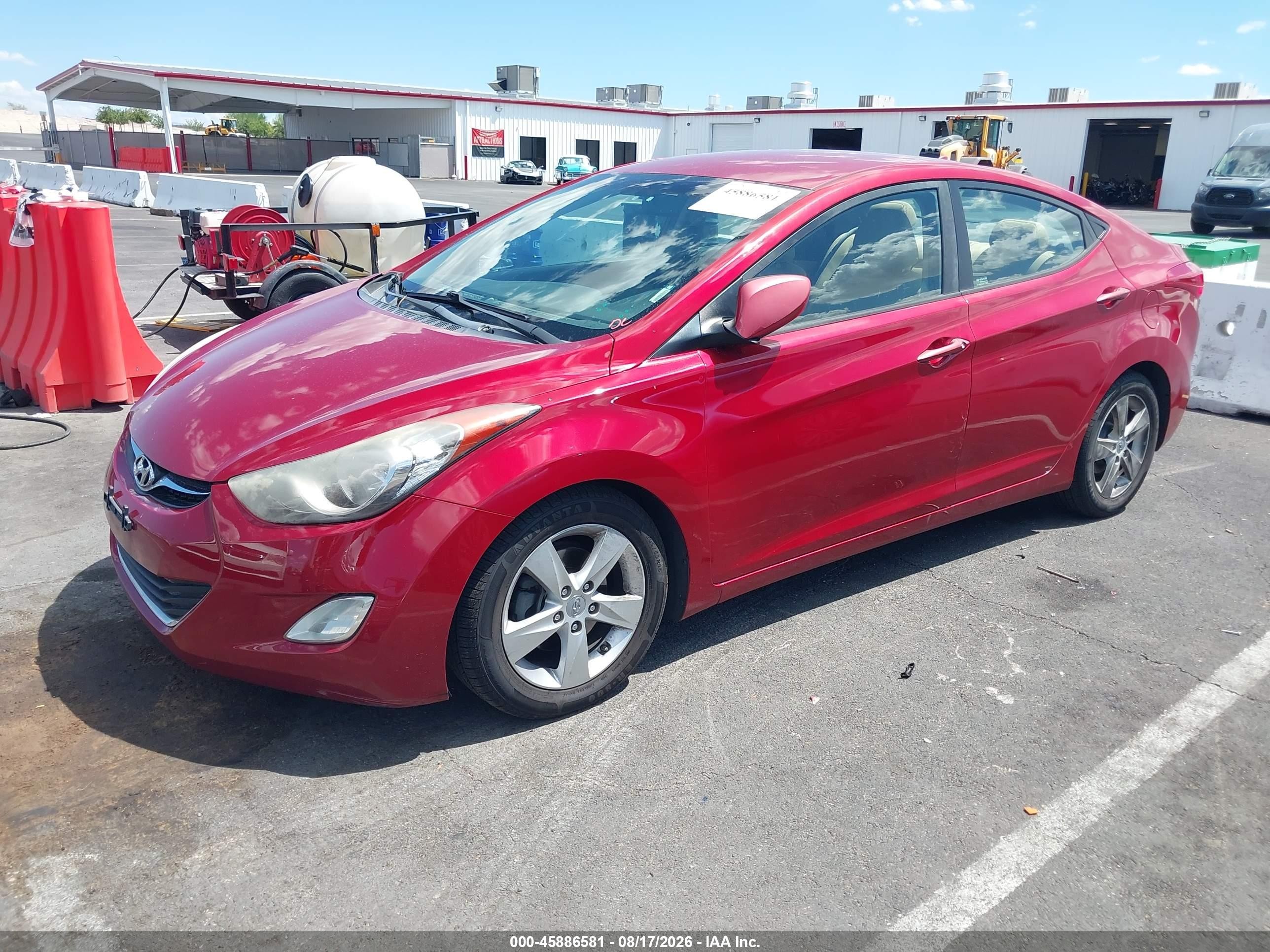 2013 Hyundai Elantra Gls Red vin: KMHDH4AE2DU711639