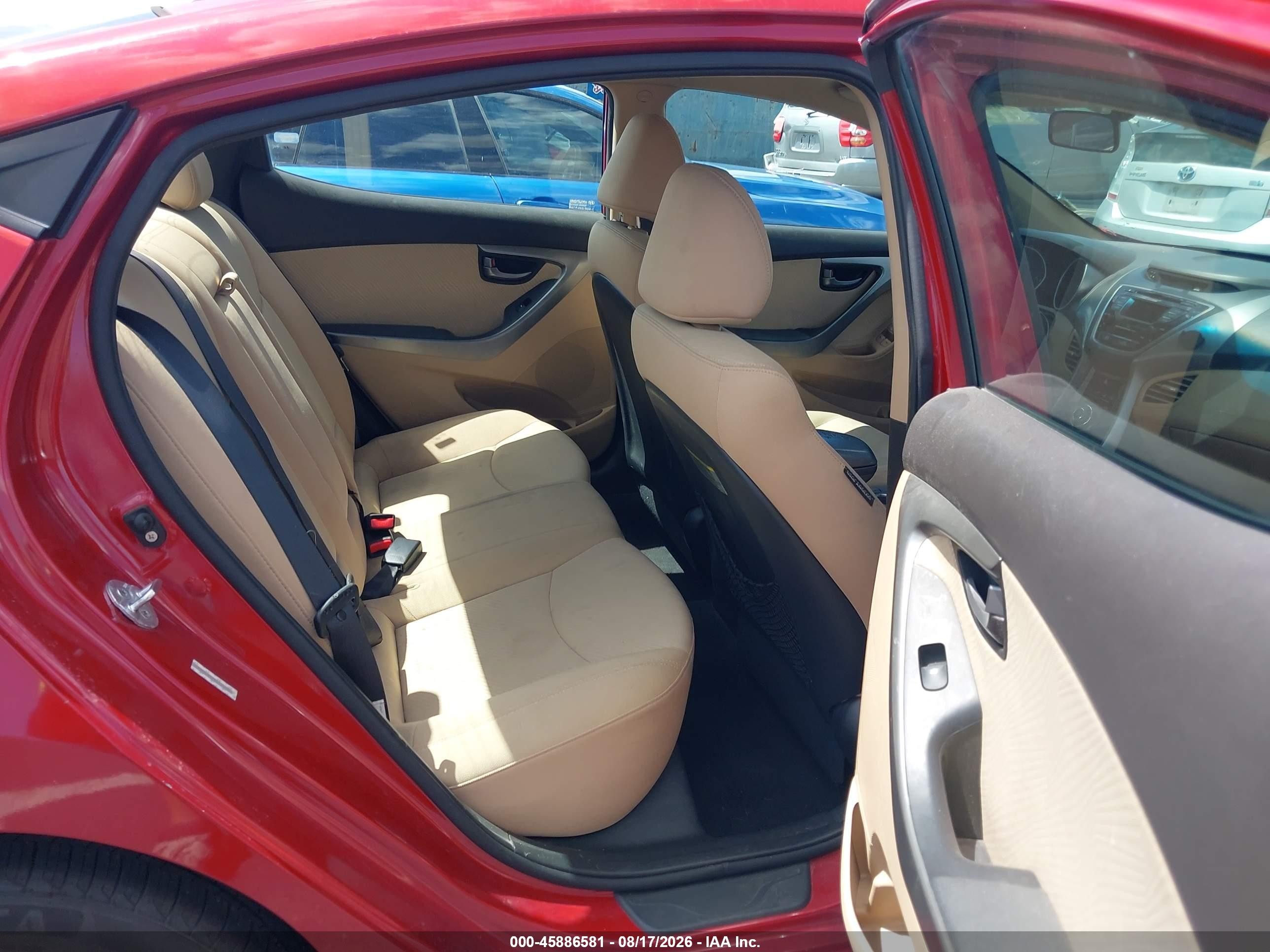 2013 Hyundai Elantra Gls Red vin: KMHDH4AE2DU711639