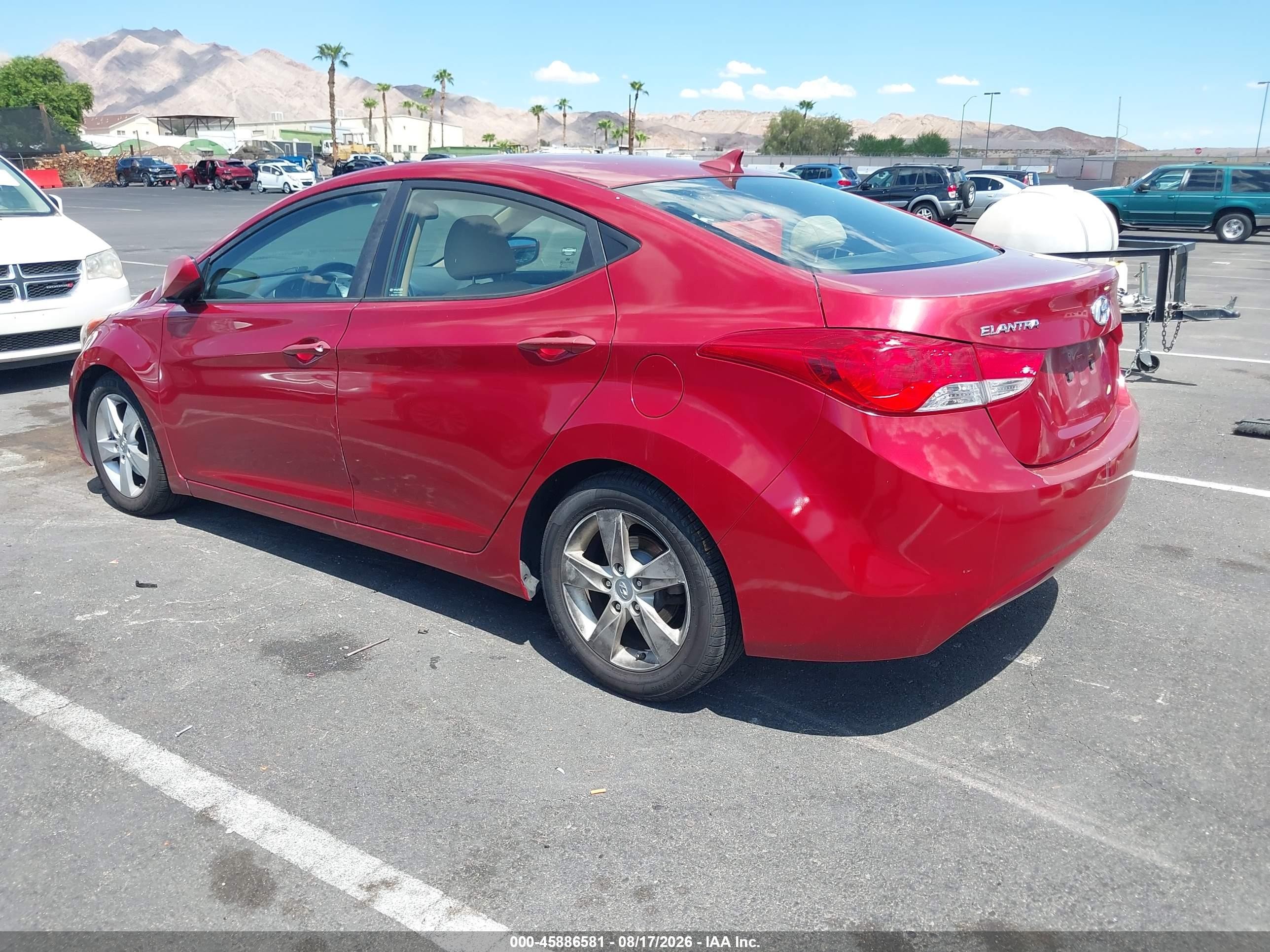 2013 Hyundai Elantra Gls Red vin: KMHDH4AE2DU711639