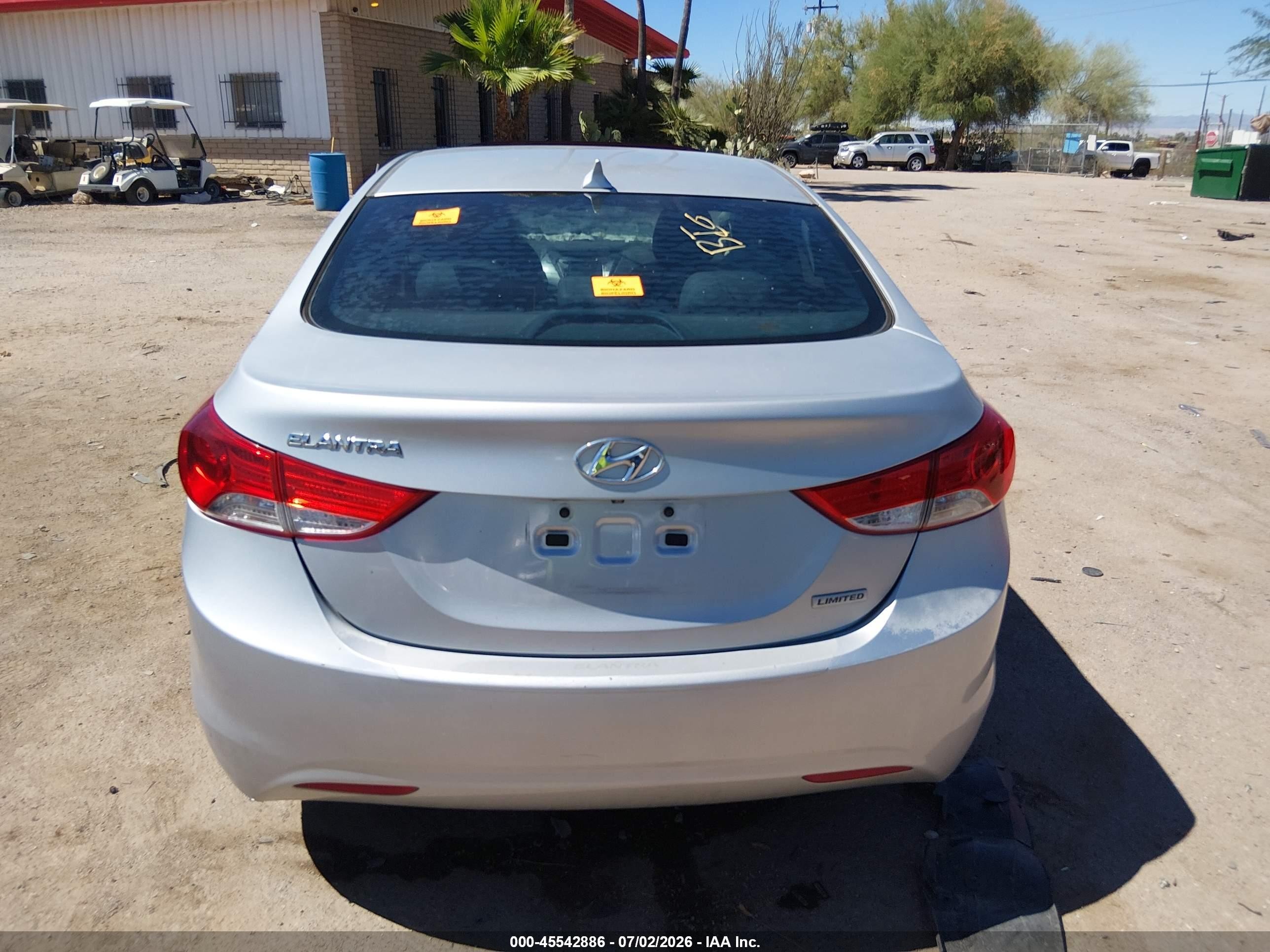 2013 Hyundai Elantra Limited Silver vin: KMHDH4AE2DU746696
