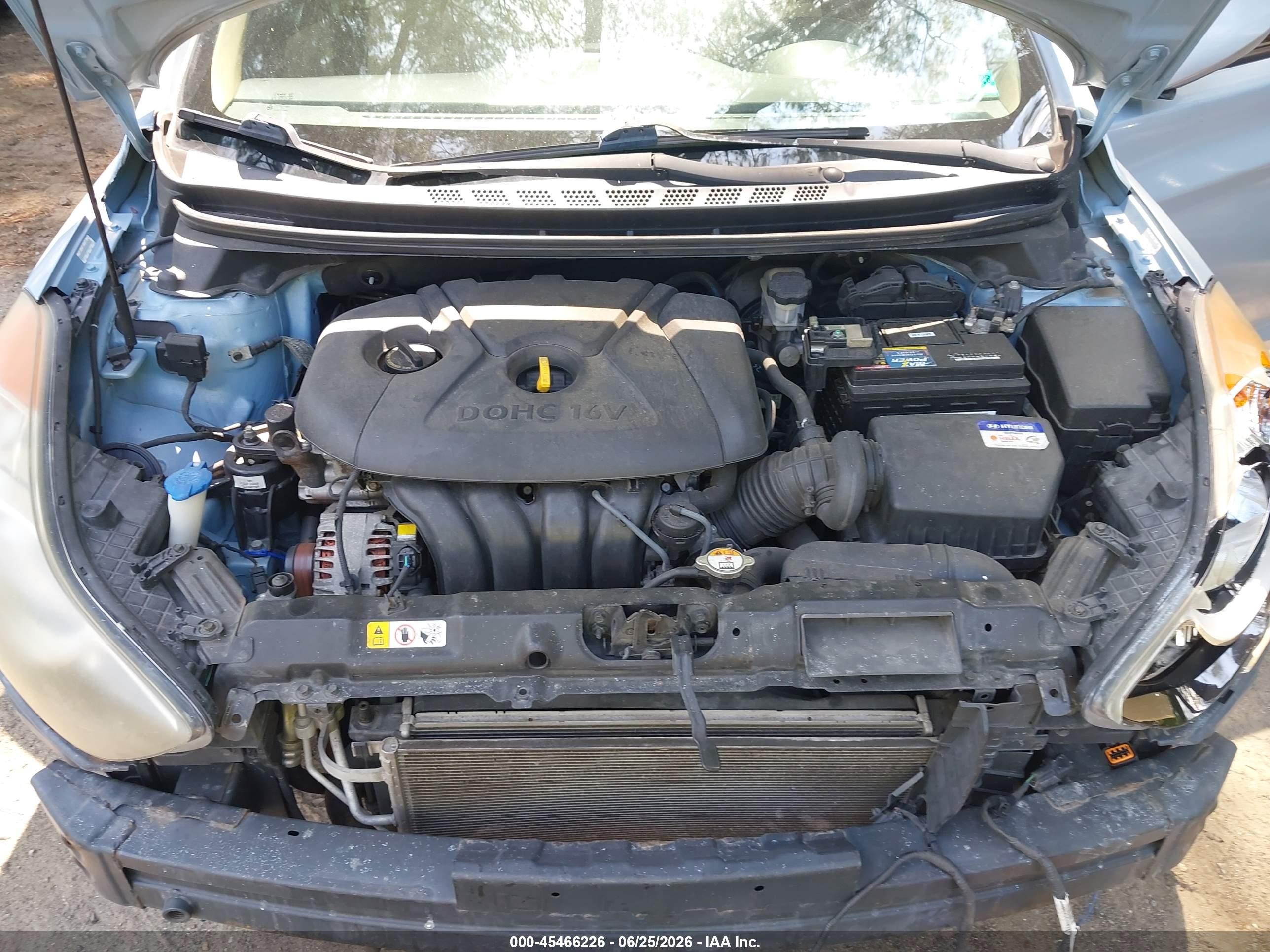 2013 Hyundai Elantra Gls Light Blue vin: KMHDH4AE2DU750361