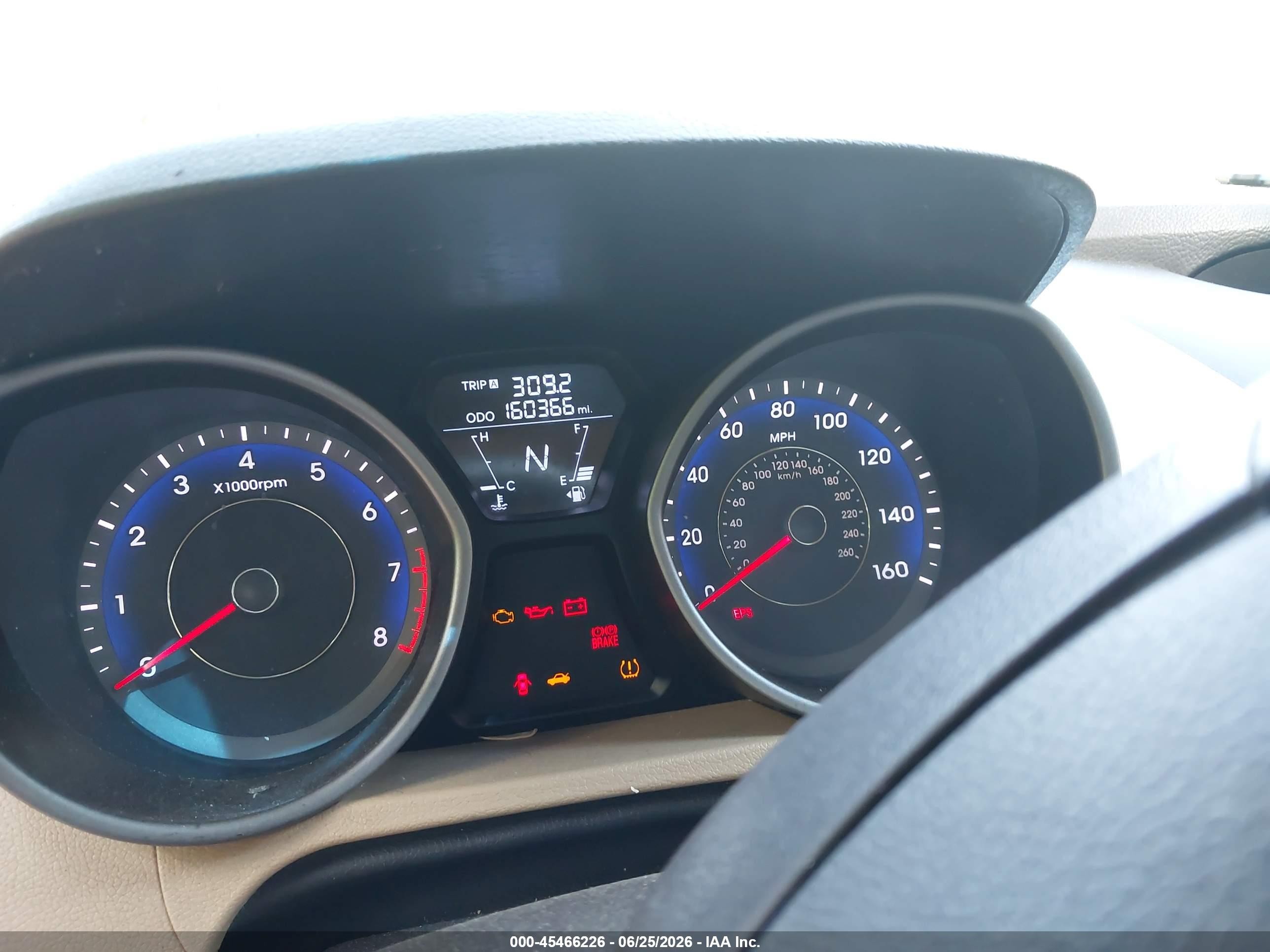 2013 Hyundai Elantra Gls Light Blue vin: KMHDH4AE2DU750361