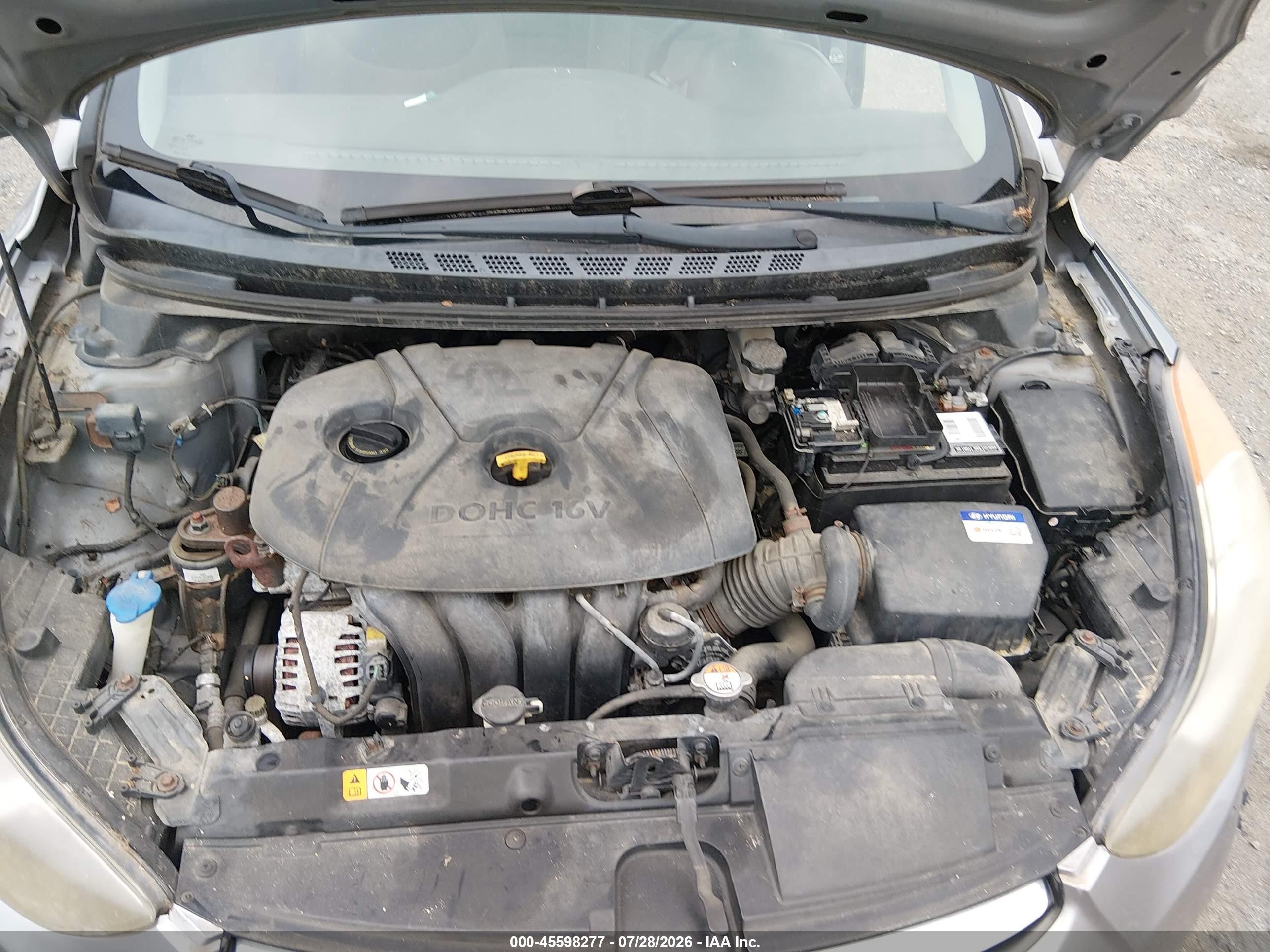 2013 Hyundai Elantra Gls Silver vin: KMHDH4AE2DU750408
