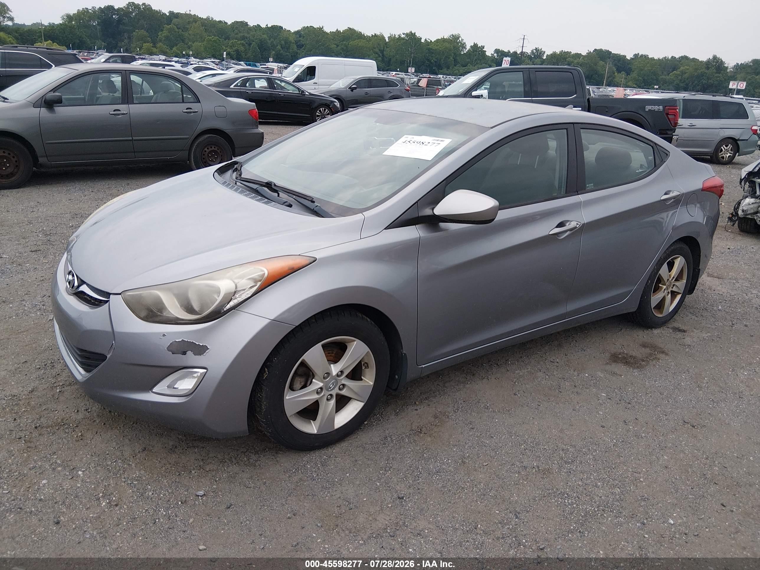 2013 Hyundai Elantra Gls Silver vin: KMHDH4AE2DU750408