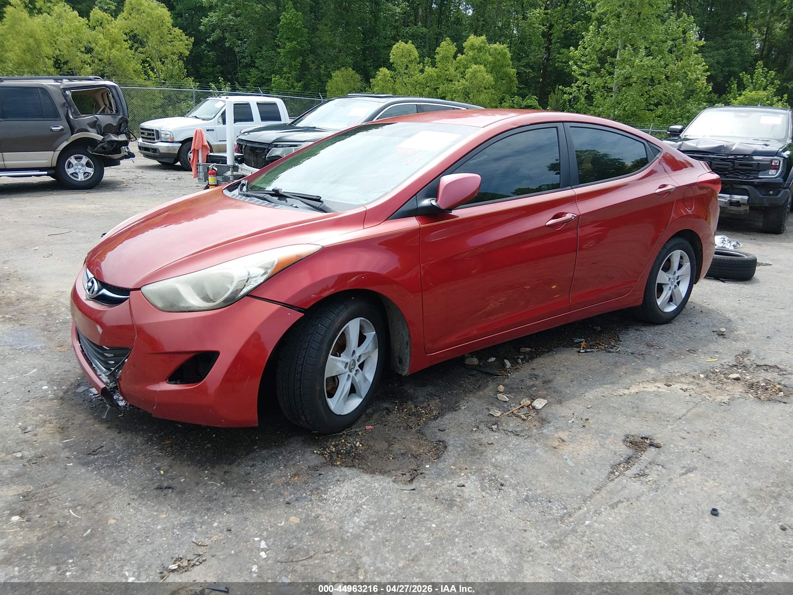 2013 Hyundai Elantra Gls Красный vin: KMHDH4AE2DU750523
