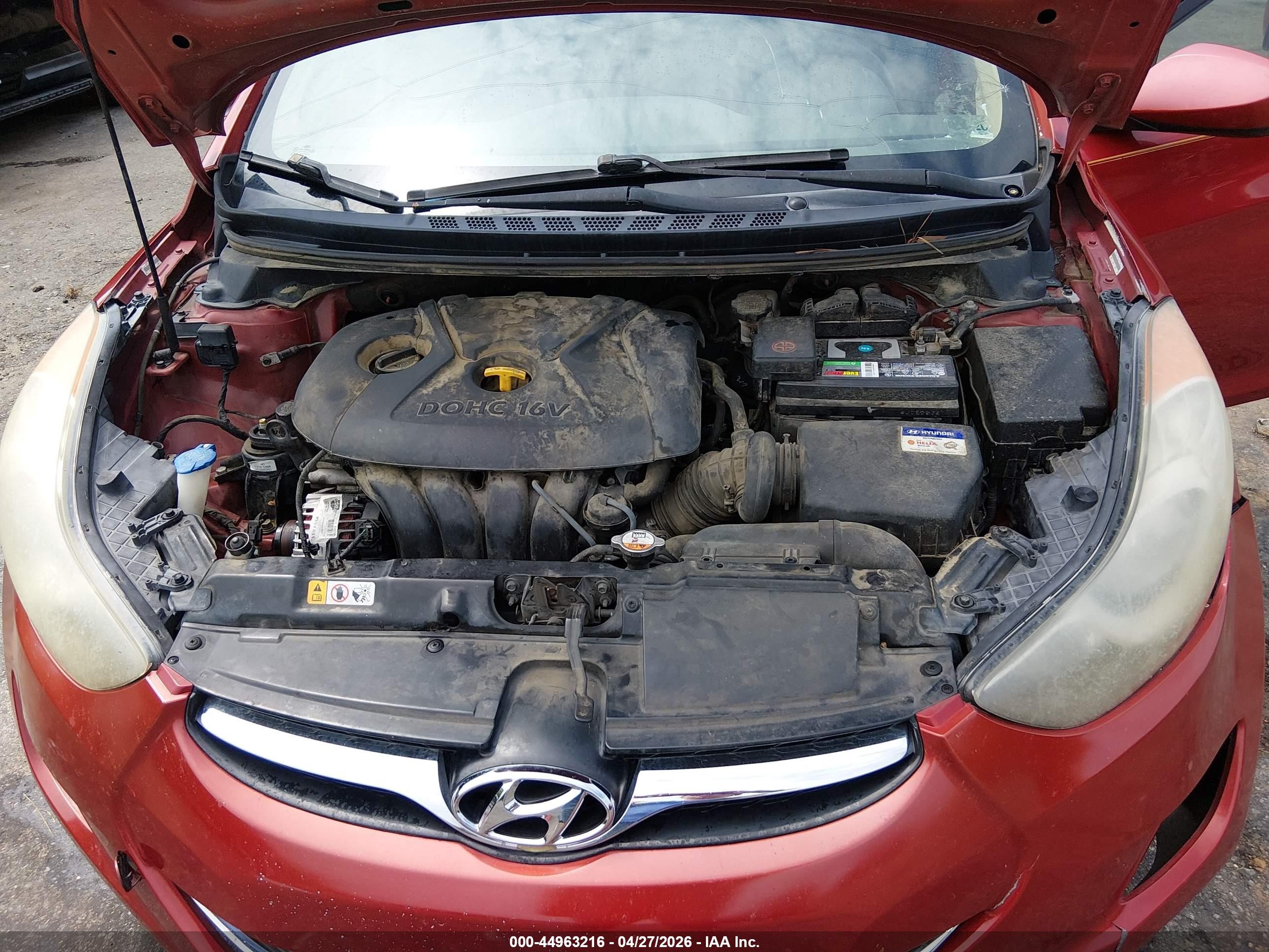 2013 Hyundai Elantra Gls Красный vin: KMHDH4AE2DU750523
