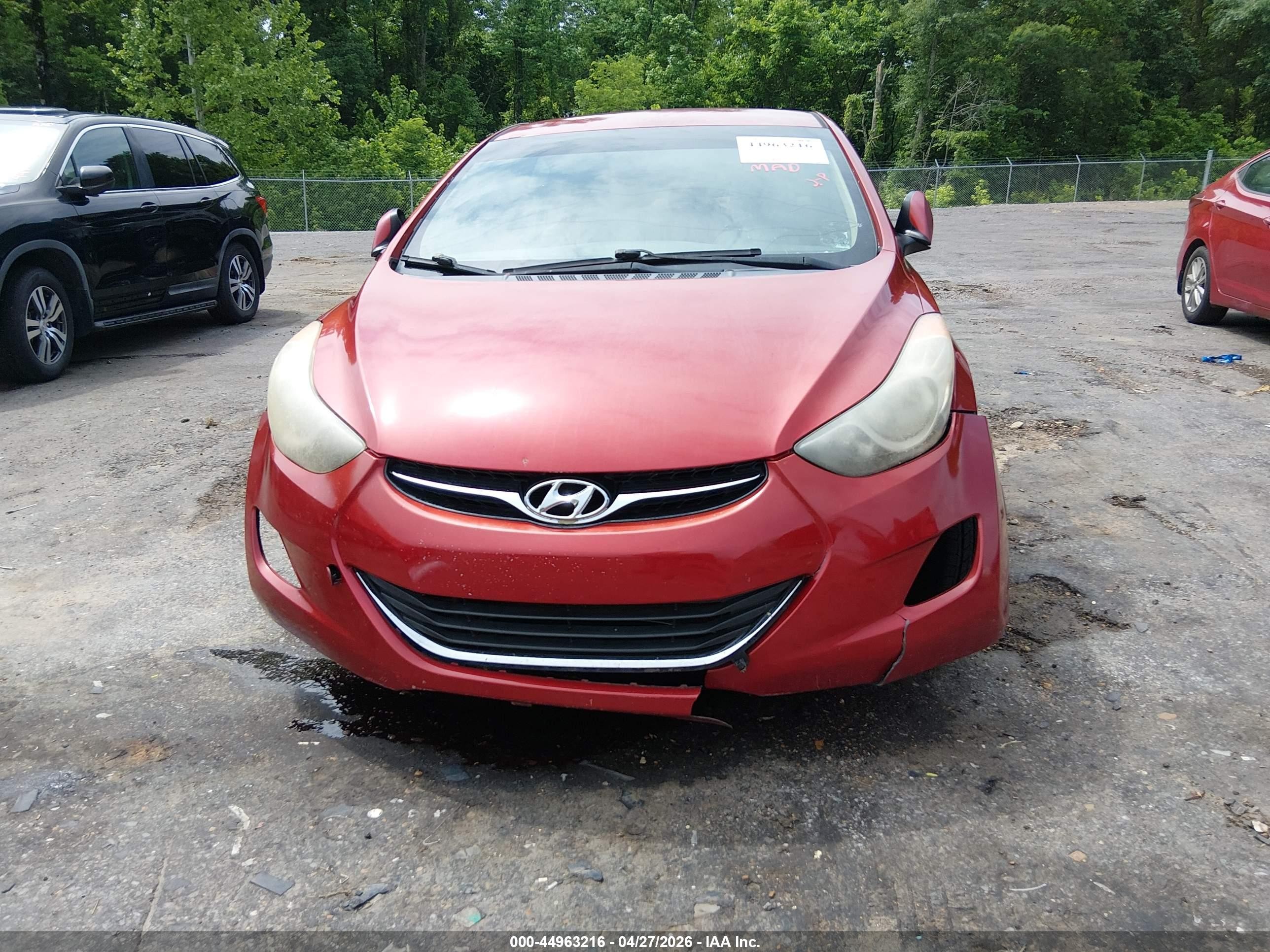 2013 Hyundai Elantra Gls Красный vin: KMHDH4AE2DU750523
