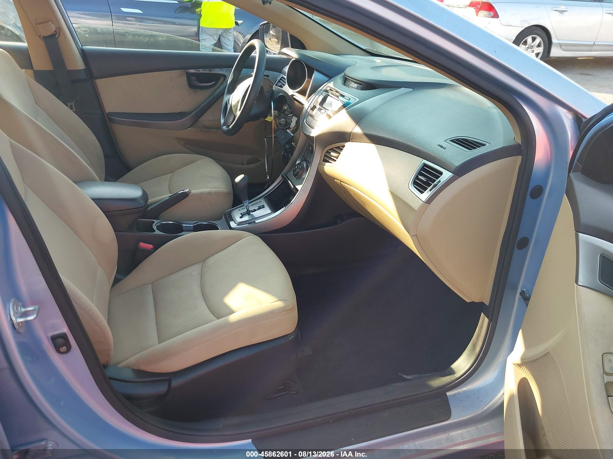 2013 Hyundai Elantra Gls Light Blue vin: KMHDH4AE2DU753129