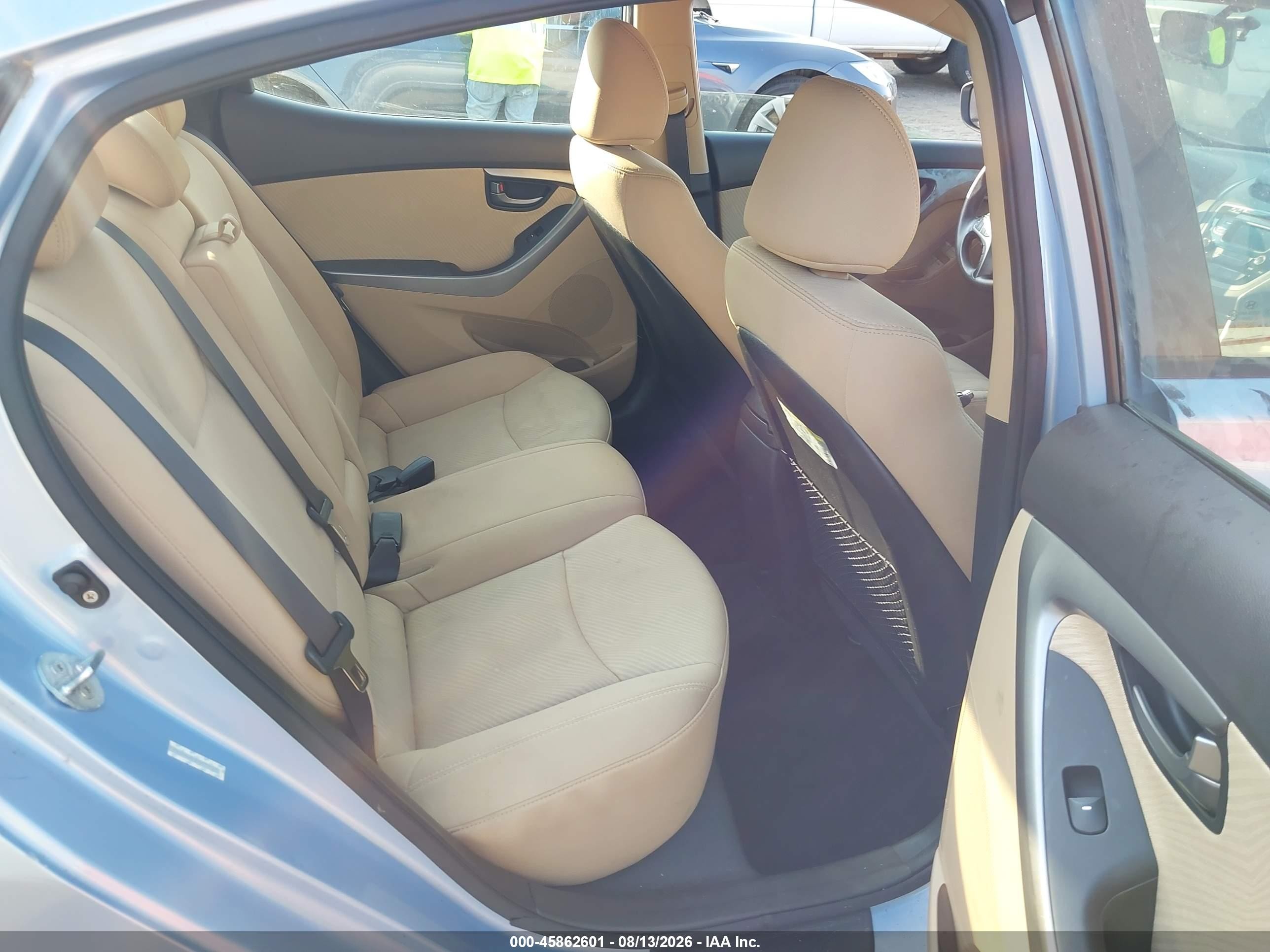 2013 Hyundai Elantra Gls Light Blue vin: KMHDH4AE2DU753129