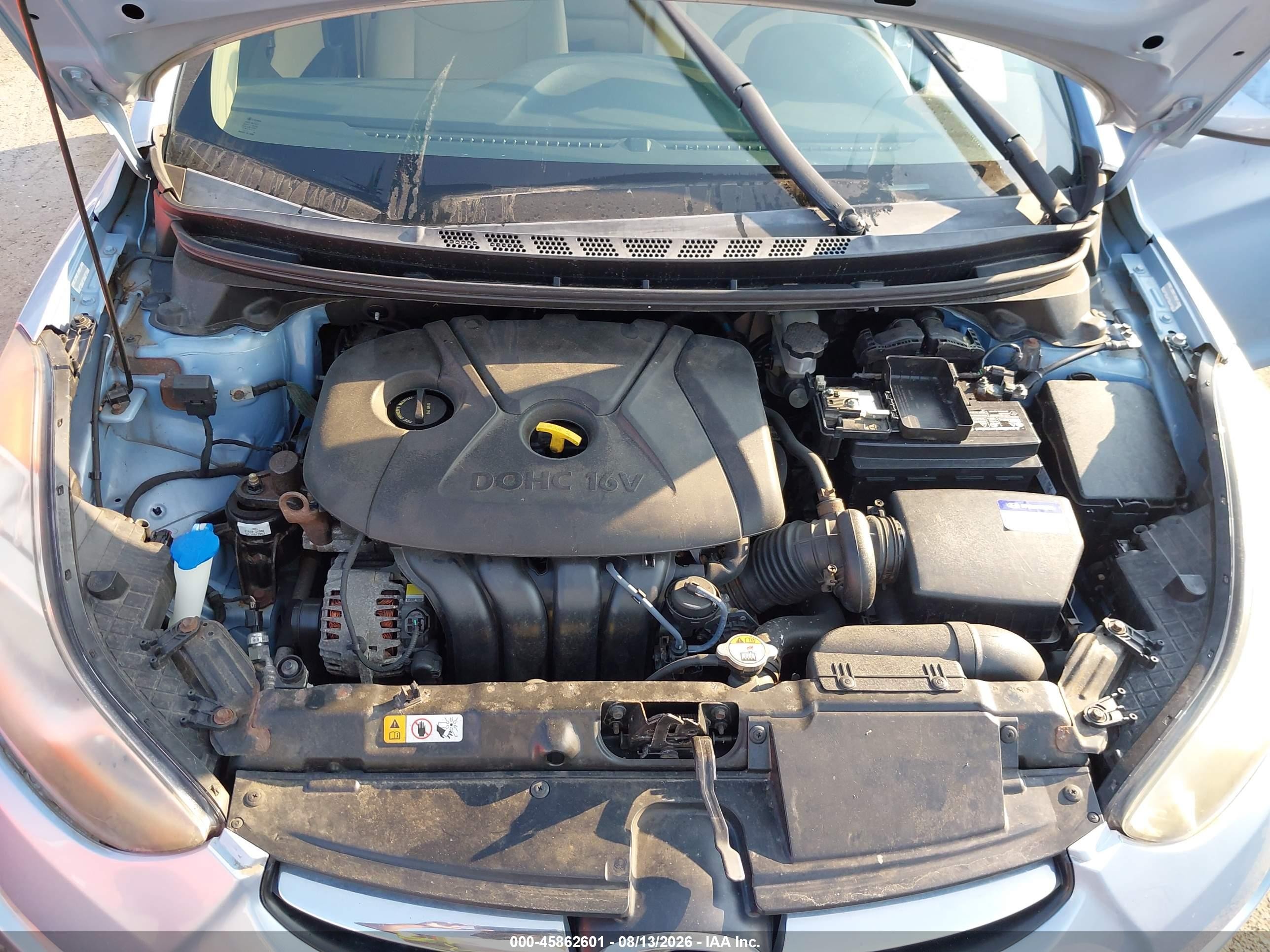 2013 Hyundai Elantra Gls Light Blue vin: KMHDH4AE2DU753129