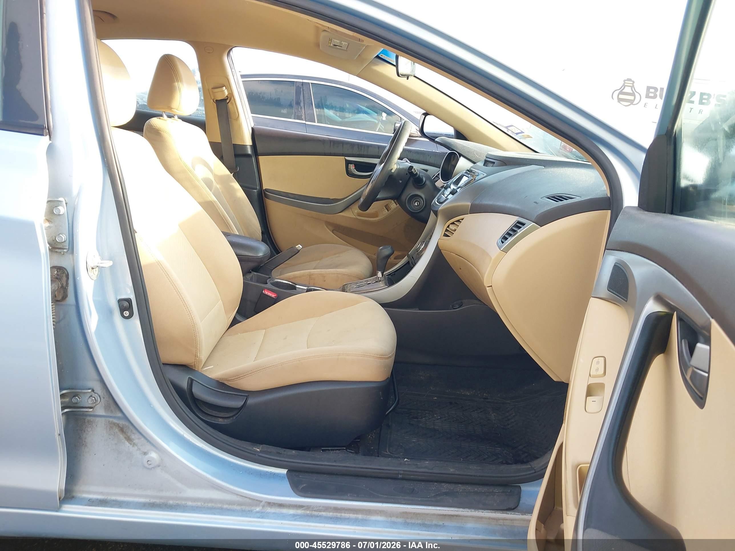 2013 Hyundai Elantra Gls Light Blue vin: KMHDH4AE2DU769007