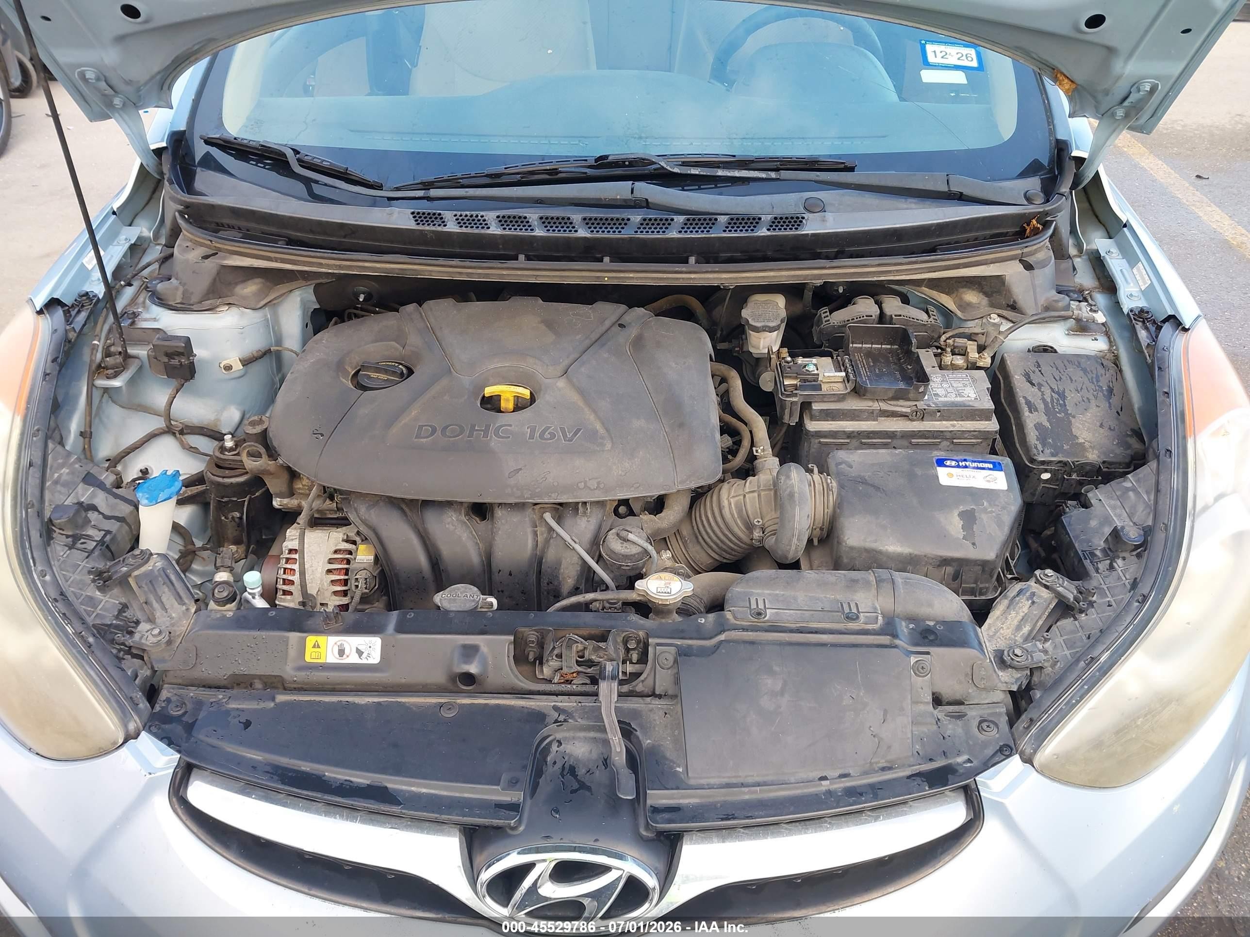 2013 Hyundai Elantra Gls Light Blue vin: KMHDH4AE2DU769007
