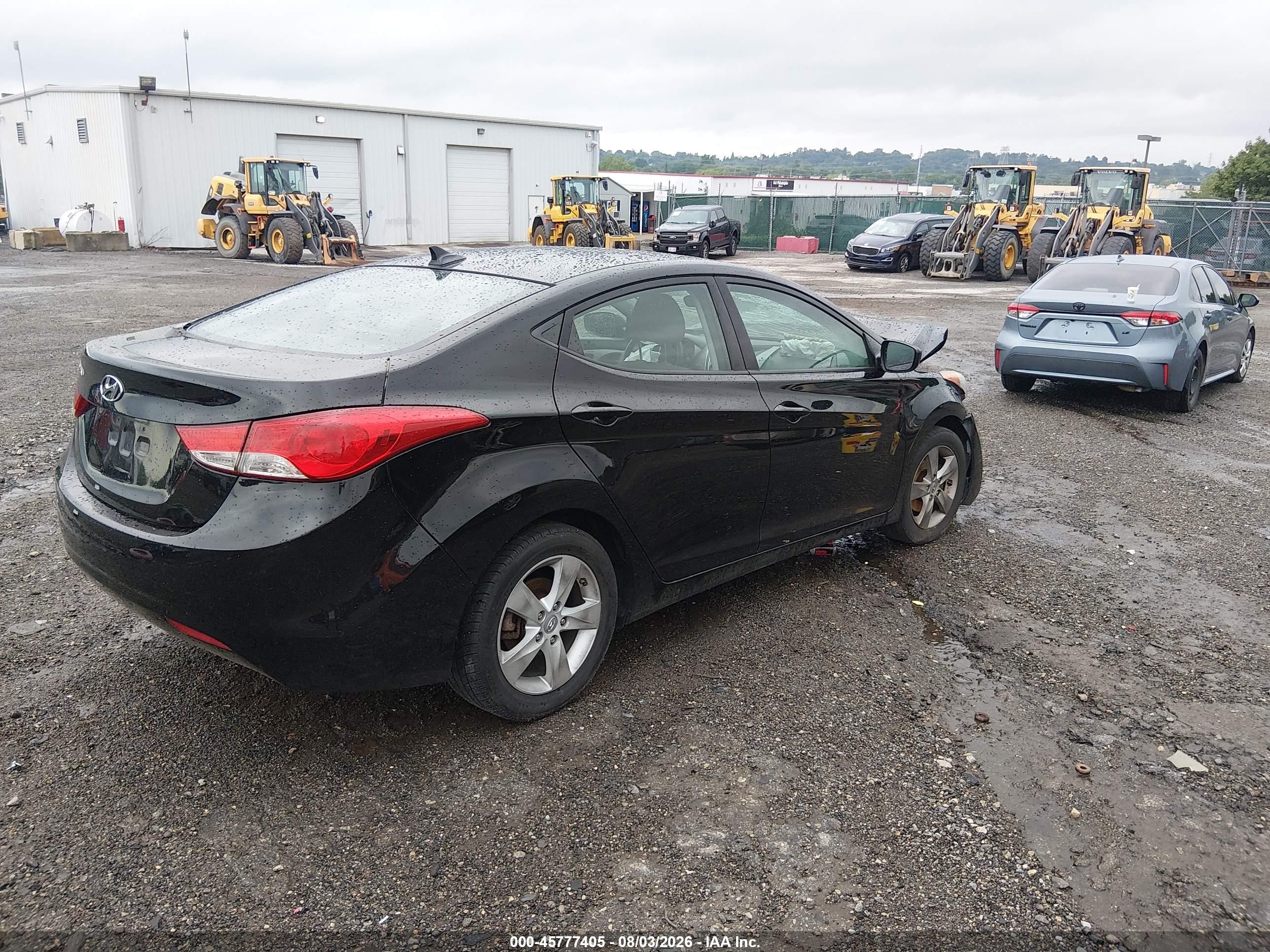2013 Hyundai Elantra Gls Black vin: KMHDH4AE2DU784879