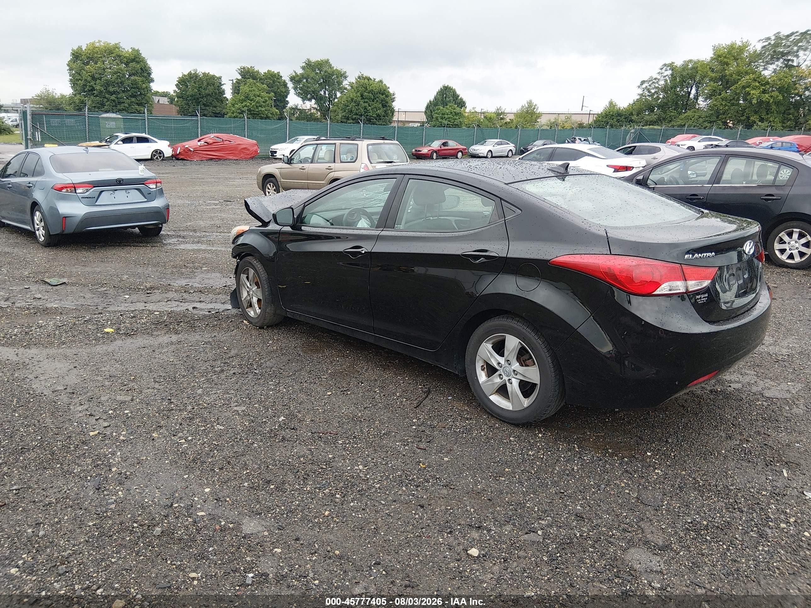 2013 Hyundai Elantra Gls Black vin: KMHDH4AE2DU784879