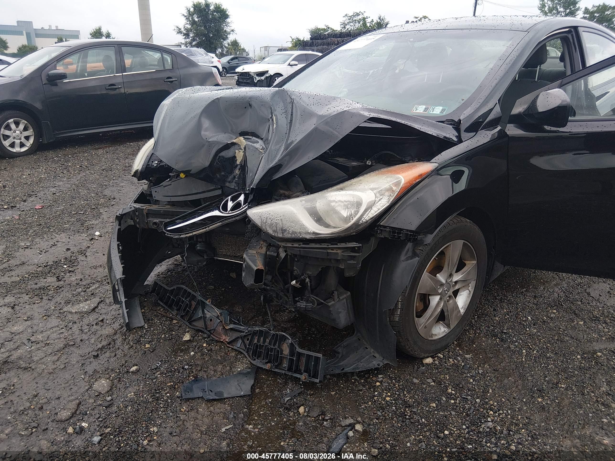 2013 Hyundai Elantra Gls Black vin: KMHDH4AE2DU784879