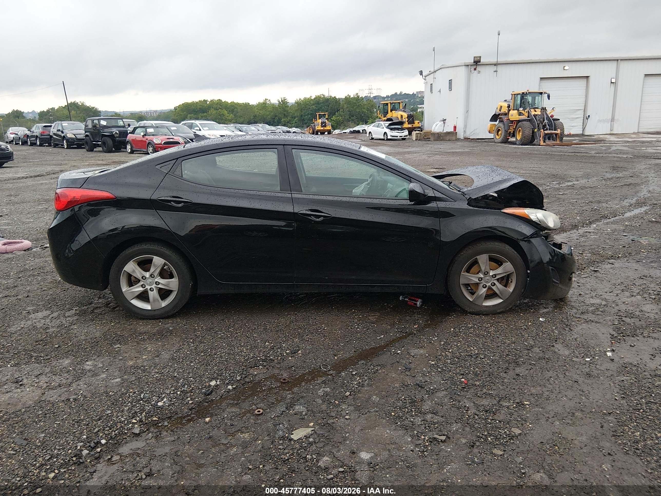 2013 Hyundai Elantra Gls Black vin: KMHDH4AE2DU784879