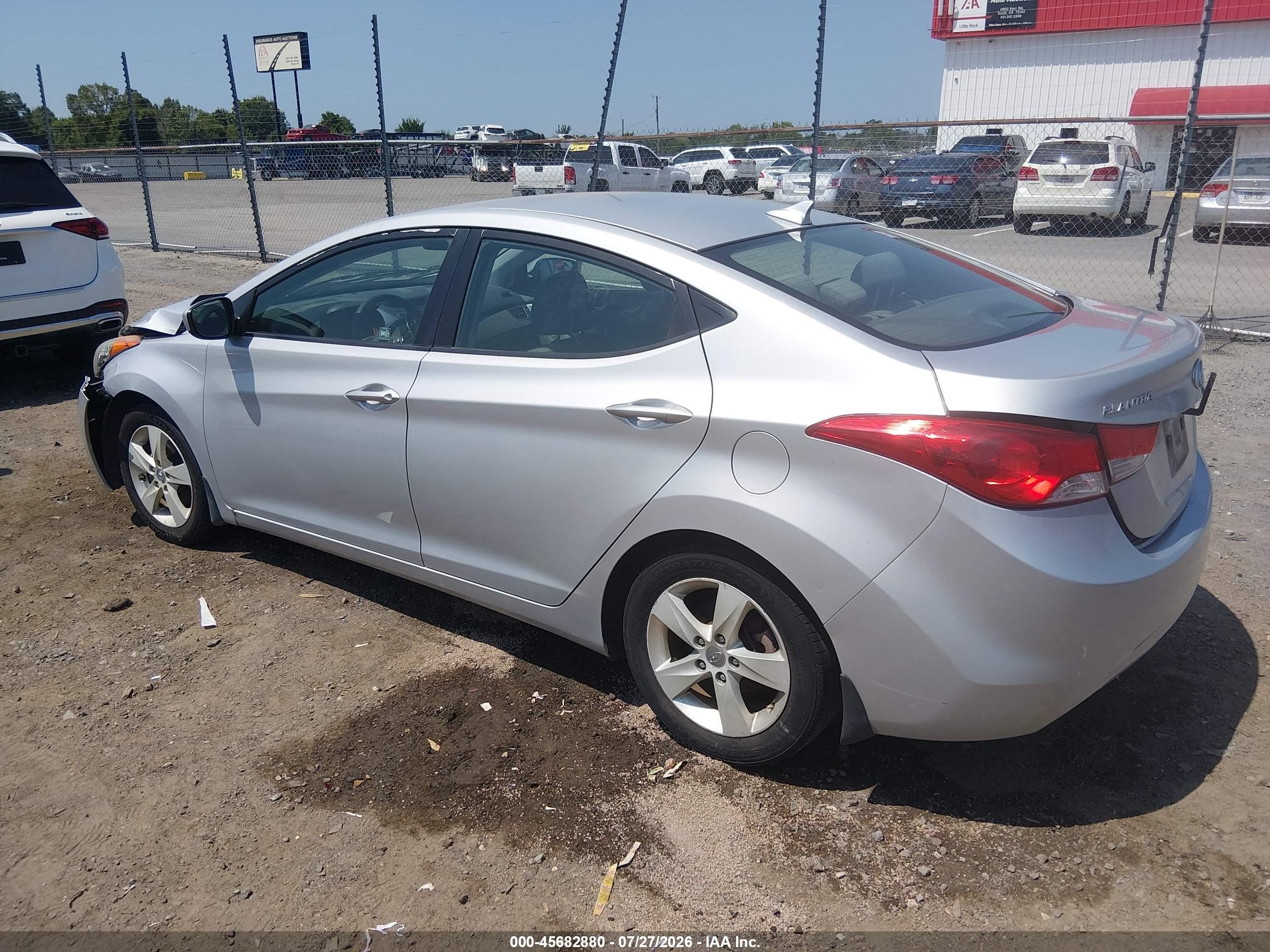 2013 Hyundai Elantra Gls Silver vin: KMHDH4AE2DU791427