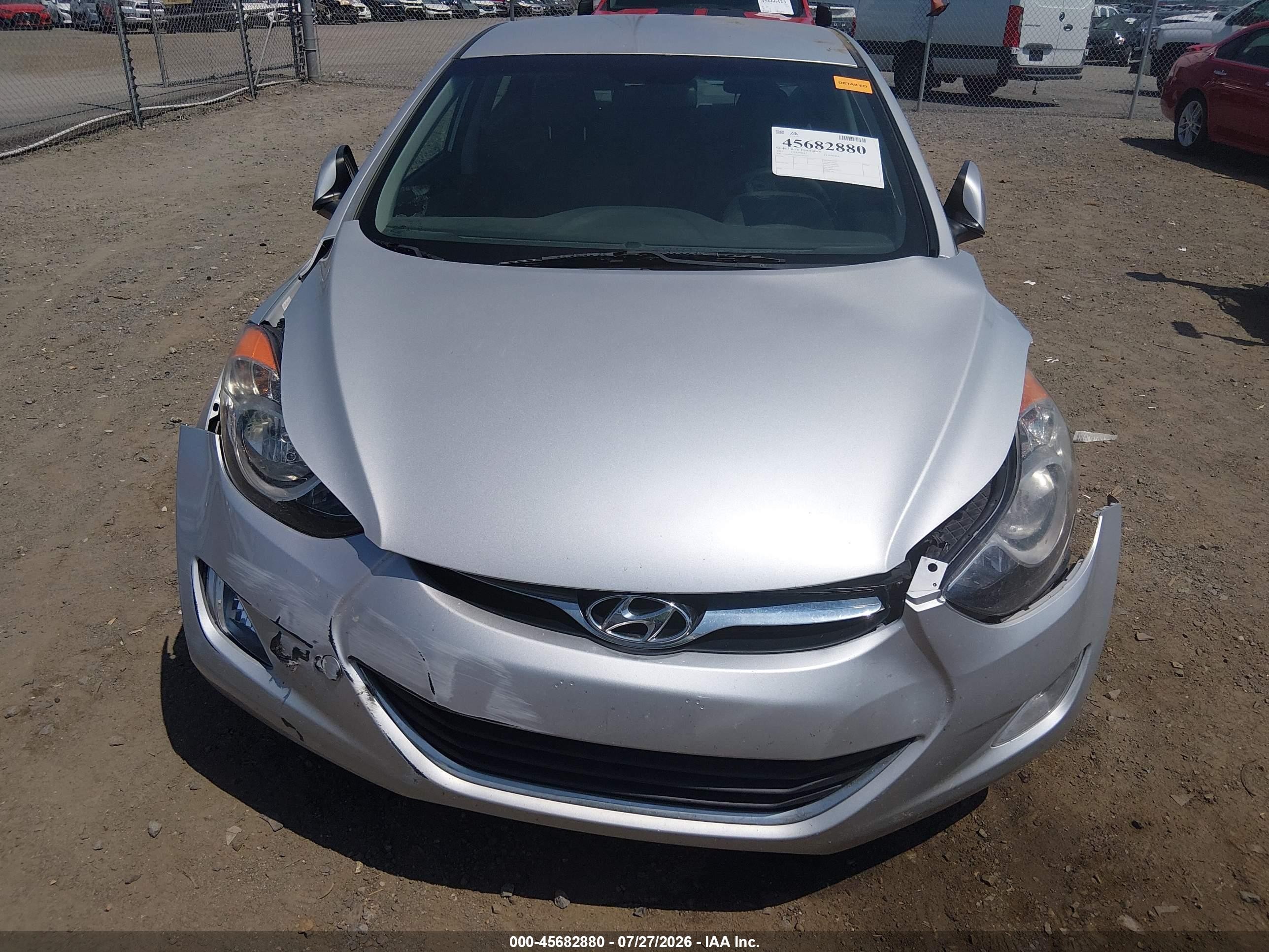 2013 Hyundai Elantra Gls Silver vin: KMHDH4AE2DU791427