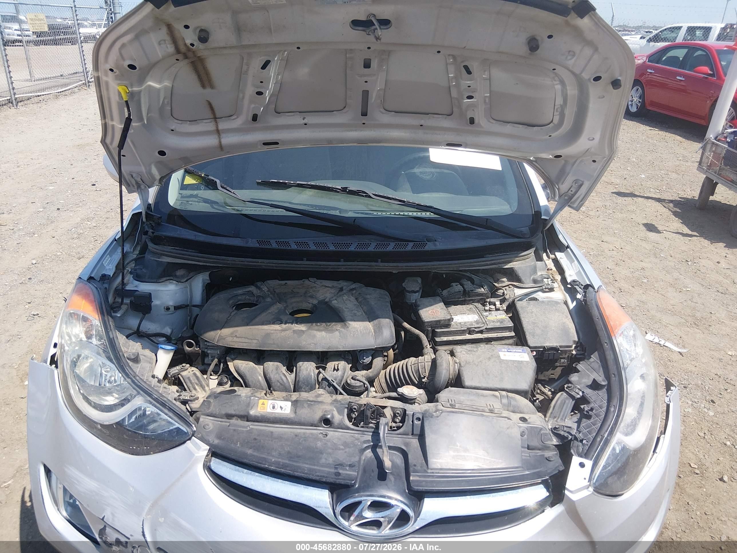 2013 Hyundai Elantra Gls Silver vin: KMHDH4AE2DU791427