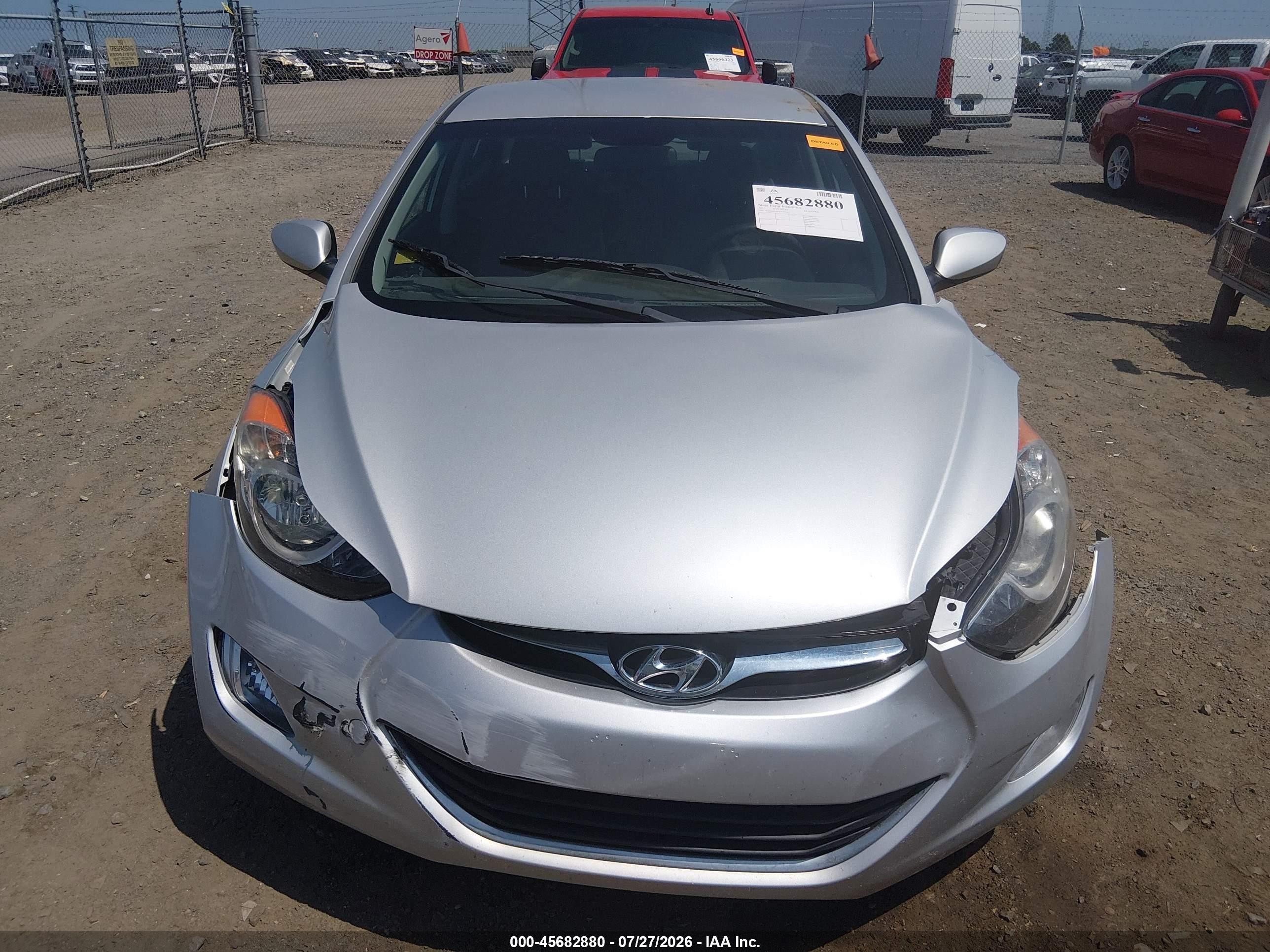 2013 Hyundai Elantra Gls Silver vin: KMHDH4AE2DU791427