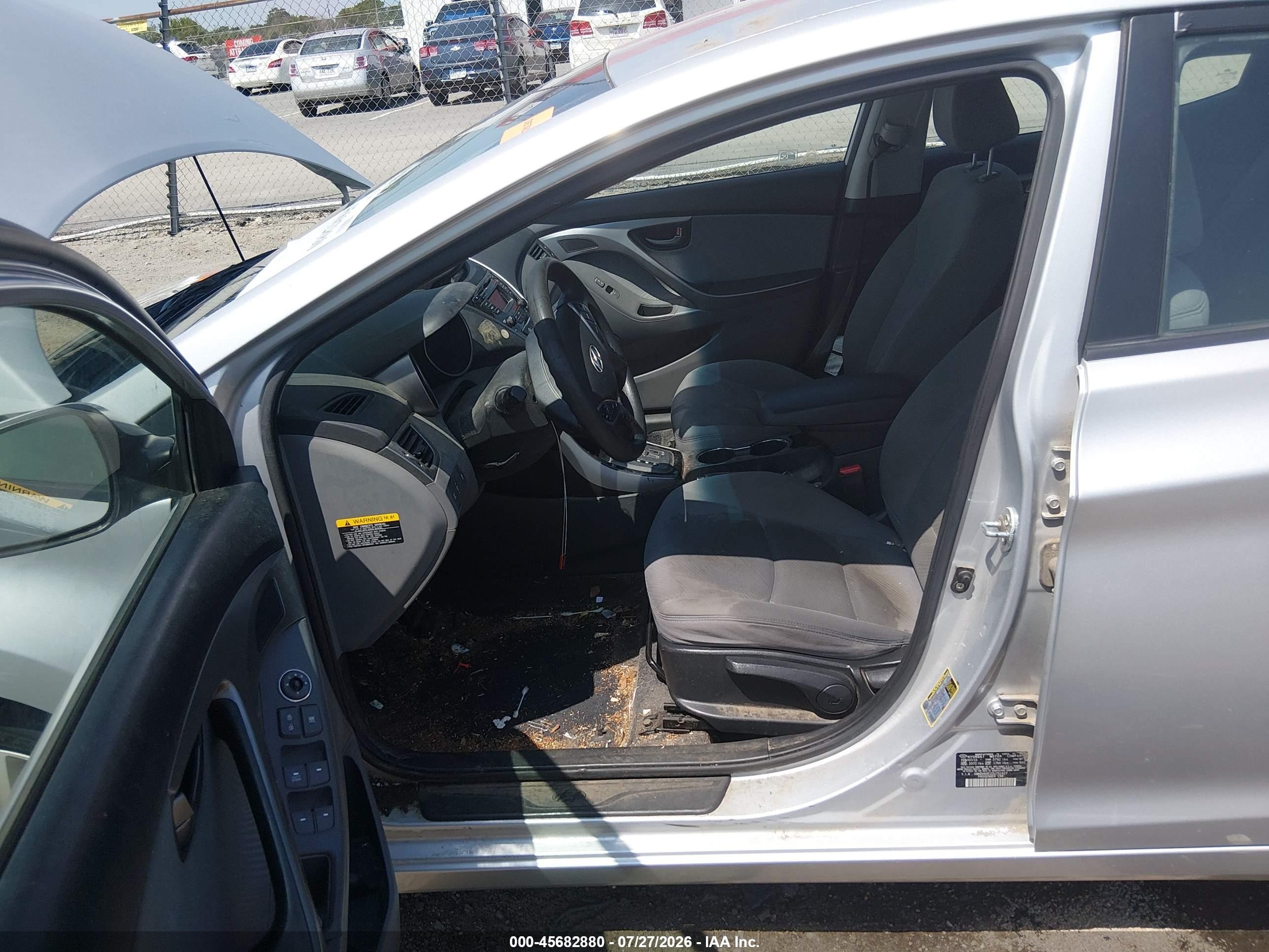 2013 Hyundai Elantra Gls Silver vin: KMHDH4AE2DU791427