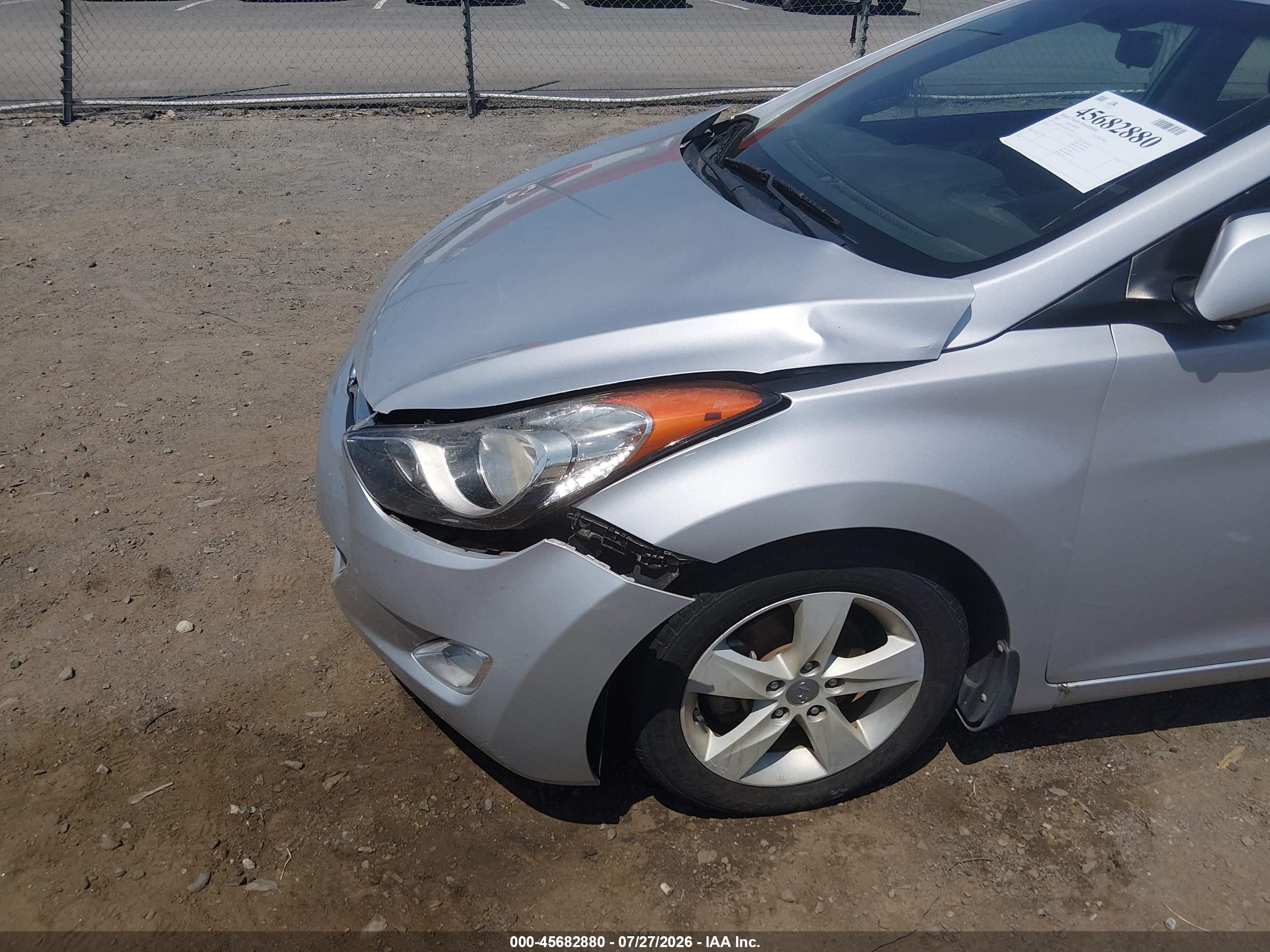 2013 Hyundai Elantra Gls Silver vin: KMHDH4AE2DU791427
