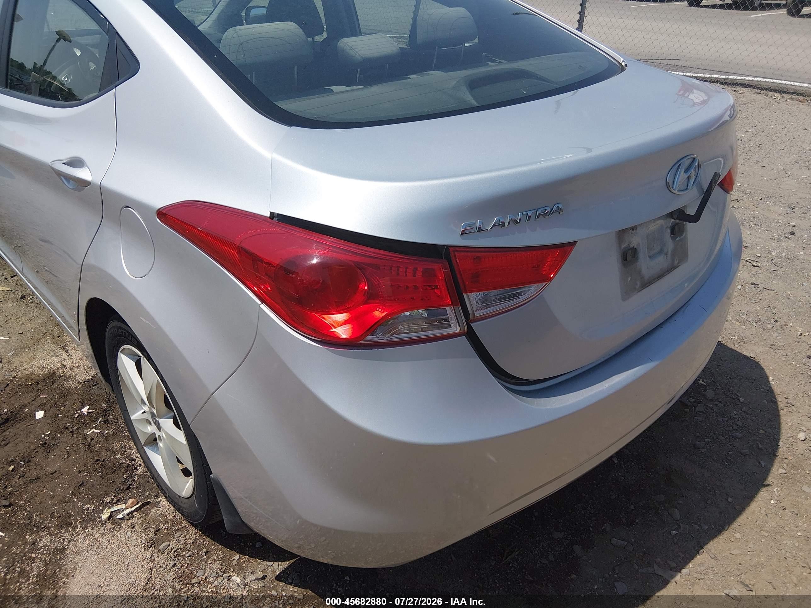 2013 Hyundai Elantra Gls Silver vin: KMHDH4AE2DU791427