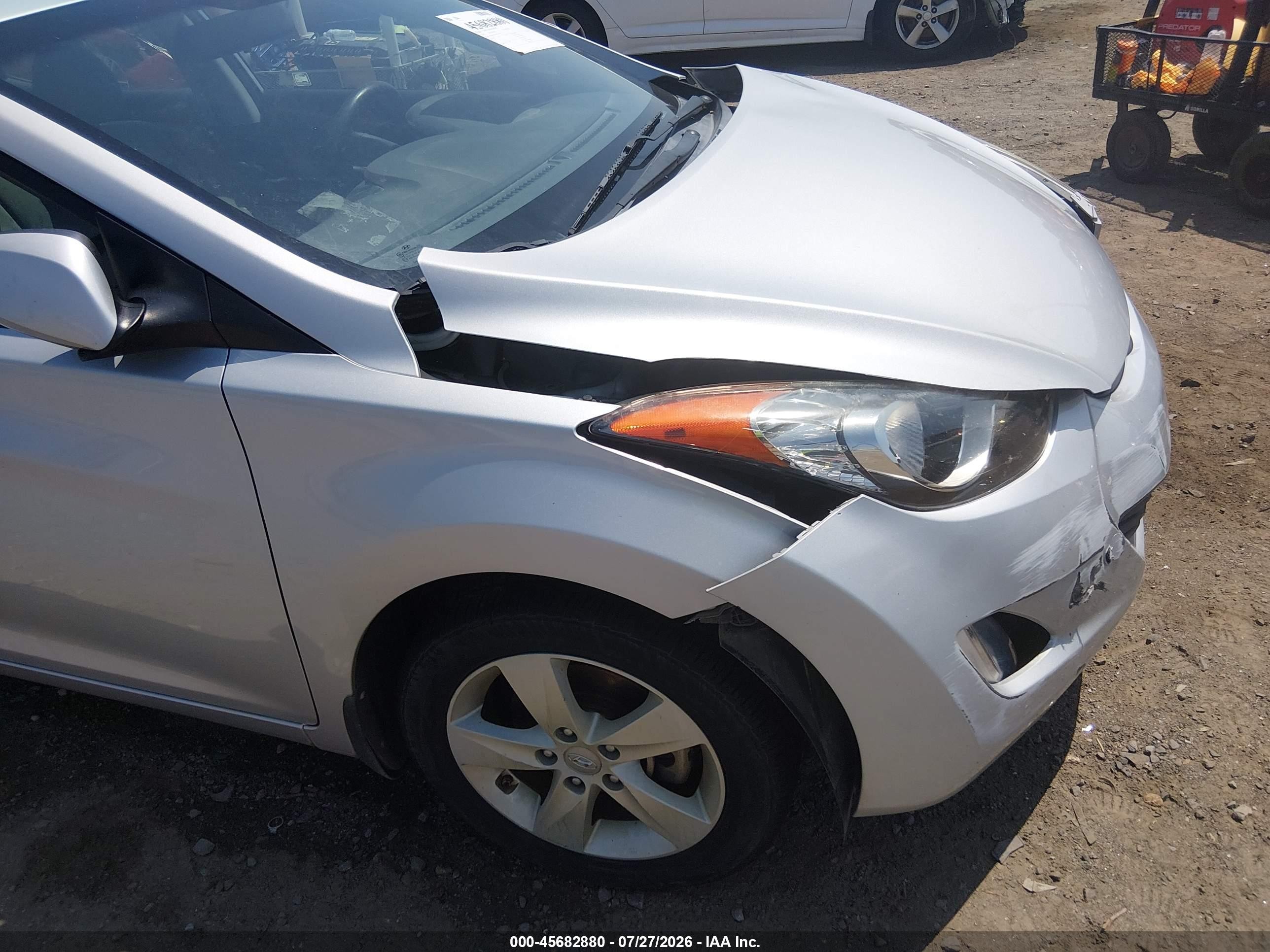 2013 Hyundai Elantra Gls Silver vin: KMHDH4AE2DU791427