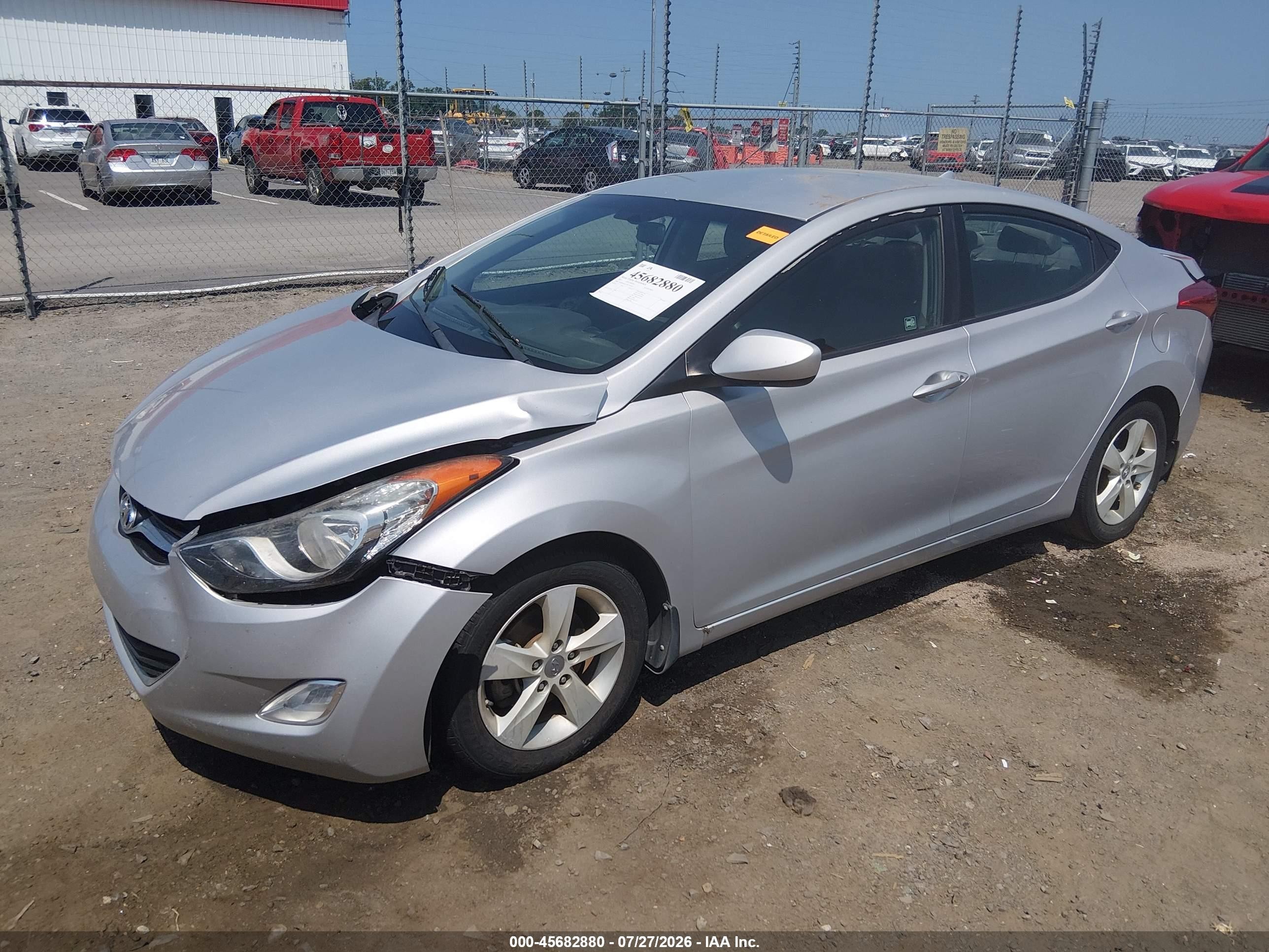 2013 Hyundai Elantra Gls Silver vin: KMHDH4AE2DU791427