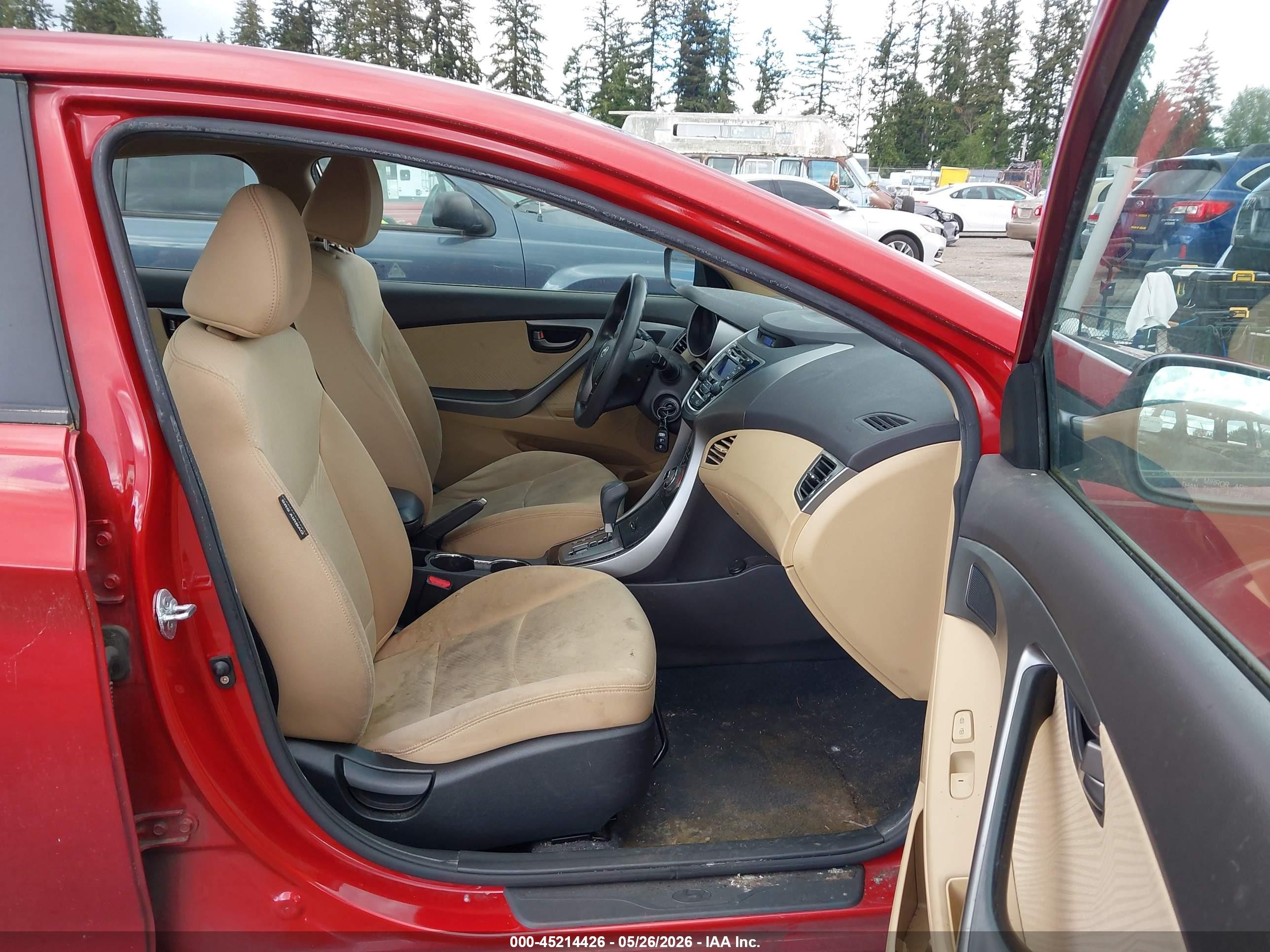 2013 Hyundai Elantra Gls Red vin: KMHDH4AE2DU798815