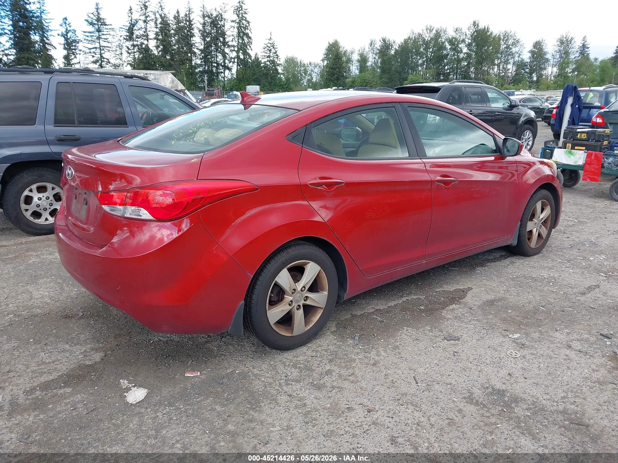 2013 Hyundai Elantra Gls Red vin: KMHDH4AE2DU798815