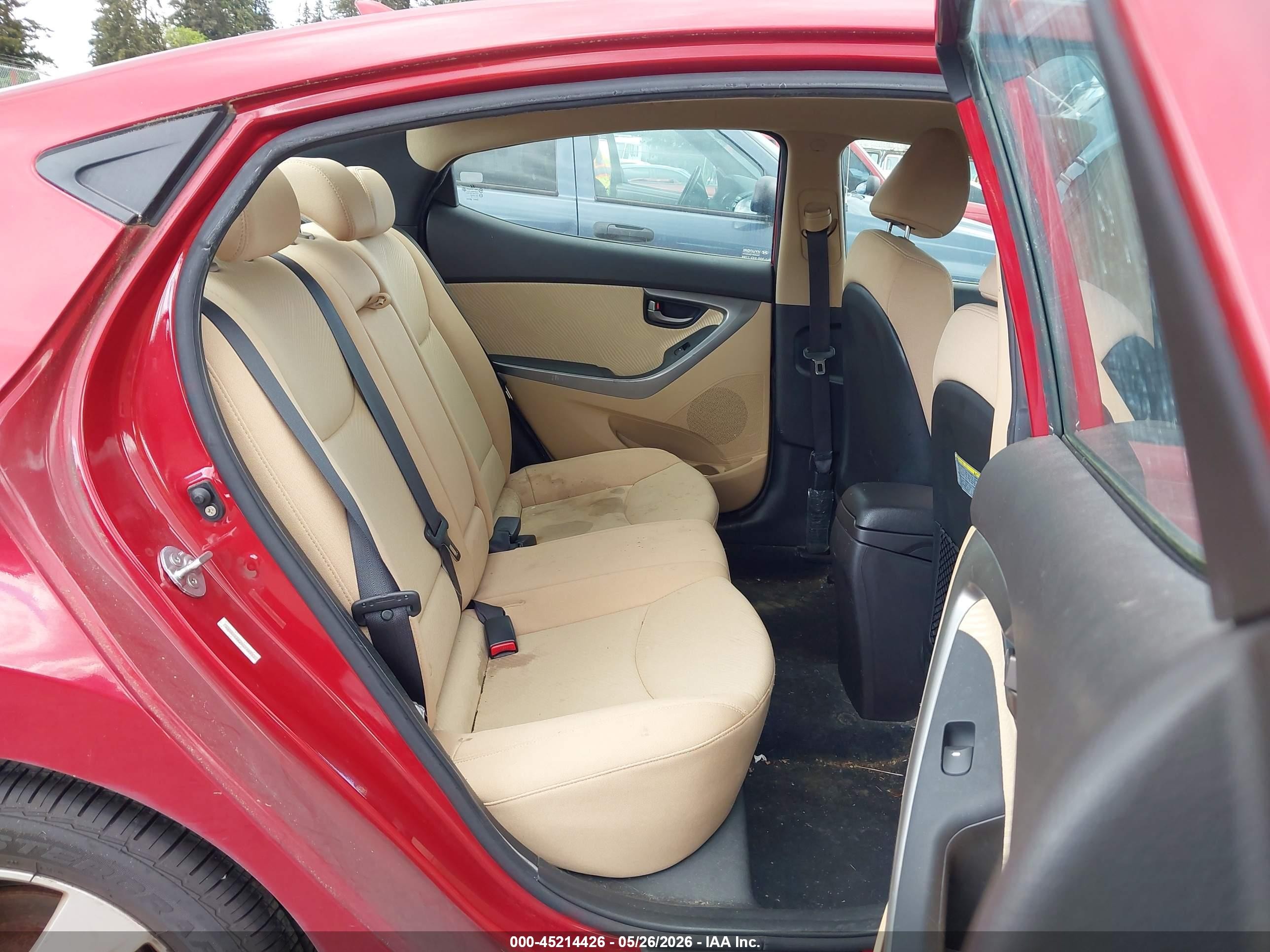 2013 Hyundai Elantra Gls Red vin: KMHDH4AE2DU798815
