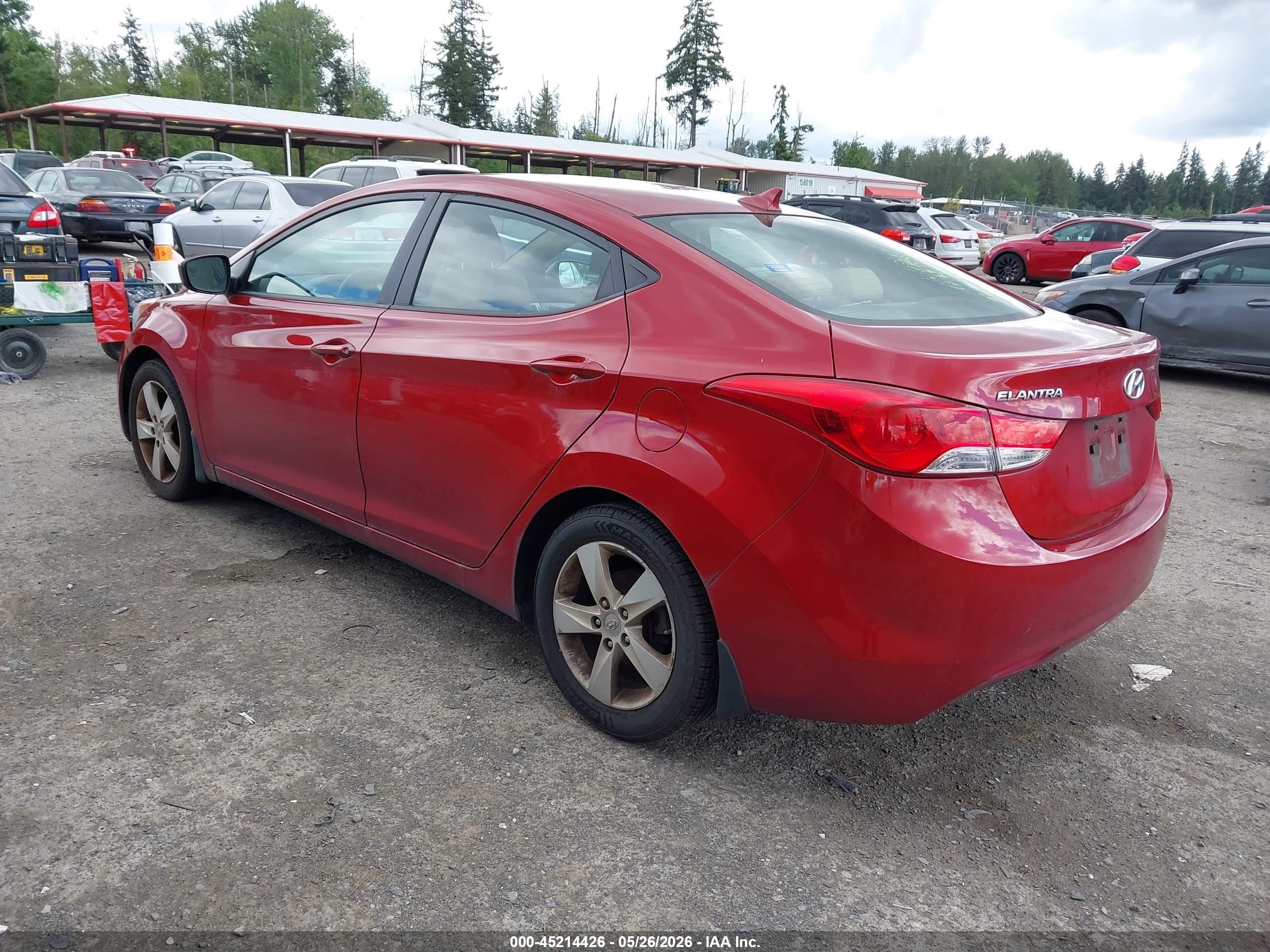 2013 Hyundai Elantra Gls Red vin: KMHDH4AE2DU798815
