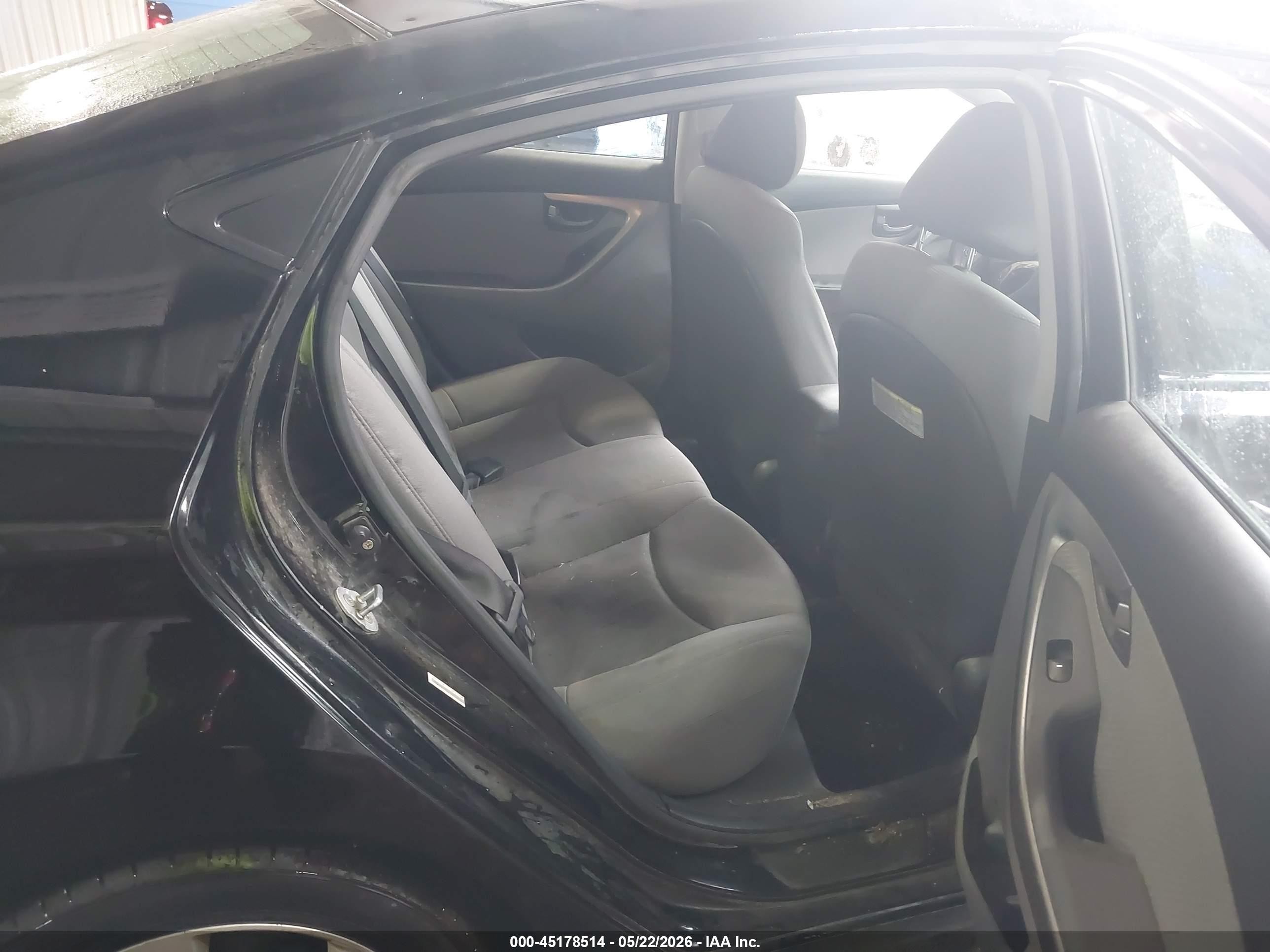2013 Hyundai Elantra Gls Black vin: KMHDH4AE2DU859936