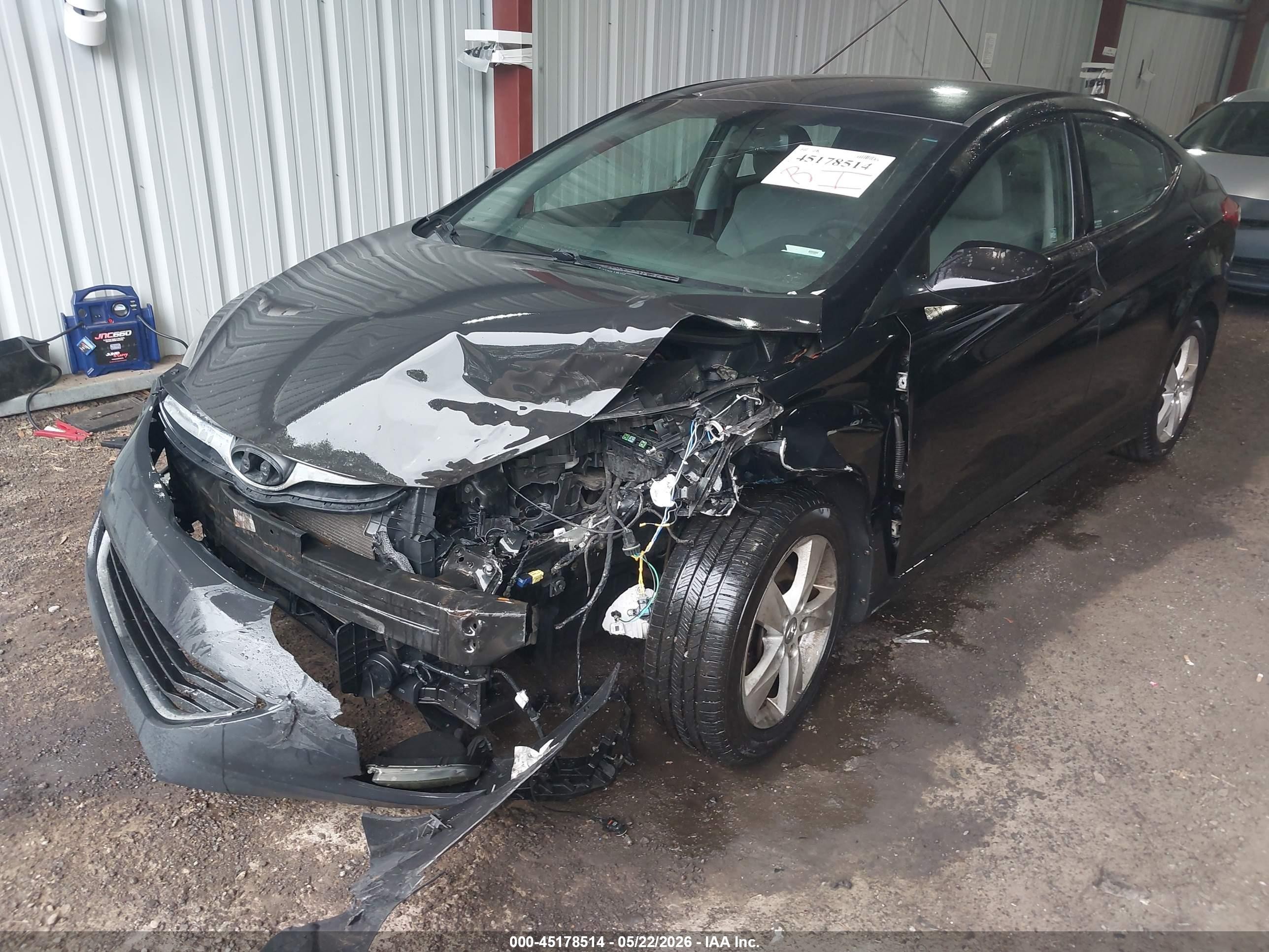 2013 Hyundai Elantra Gls Black vin: KMHDH4AE2DU859936