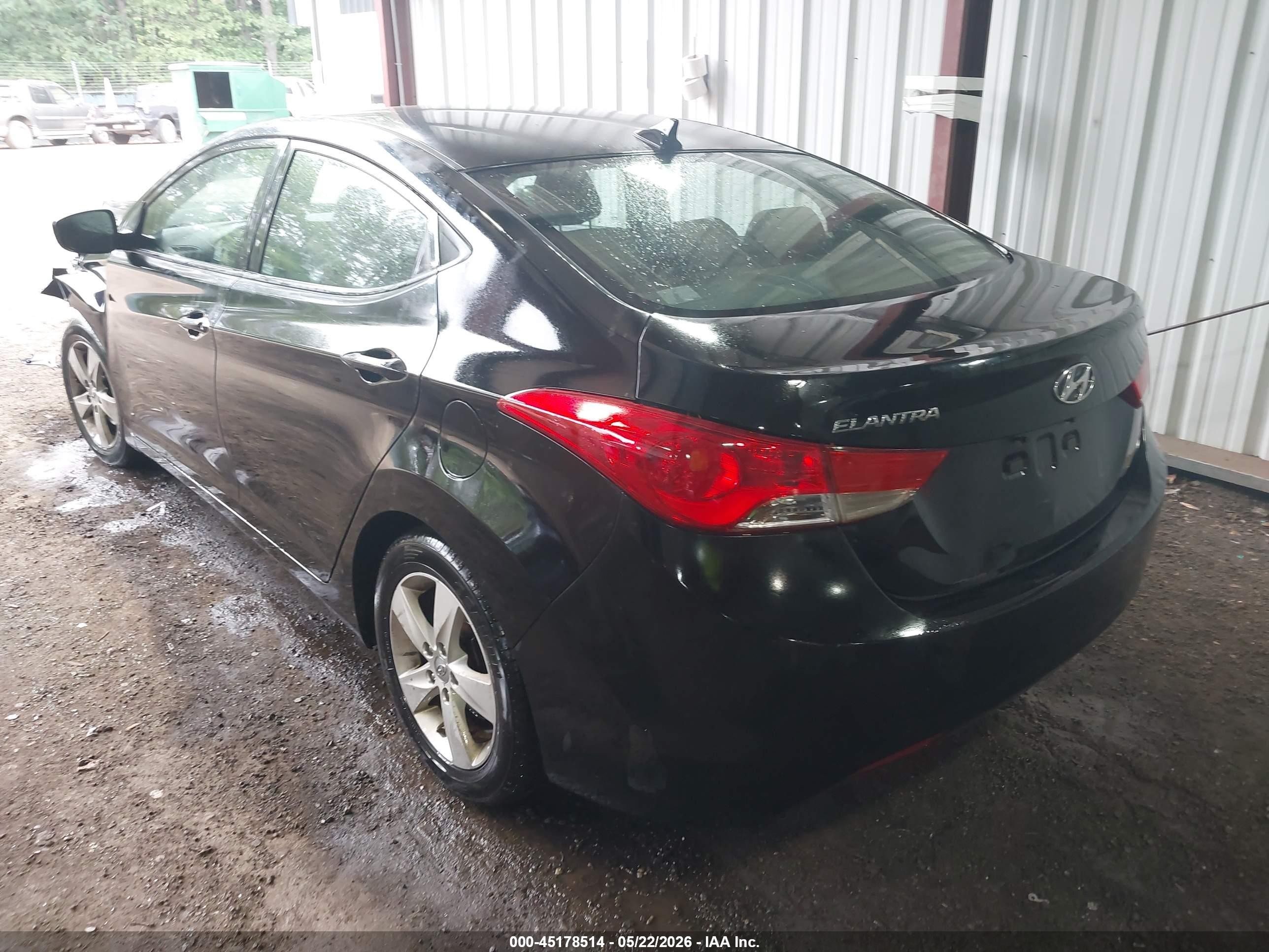 2013 Hyundai Elantra Gls Black vin: KMHDH4AE2DU859936