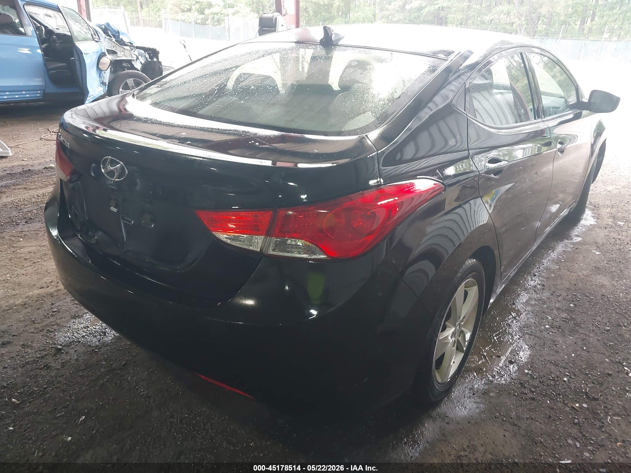 2013 Hyundai Elantra Gls Black vin: KMHDH4AE2DU859936