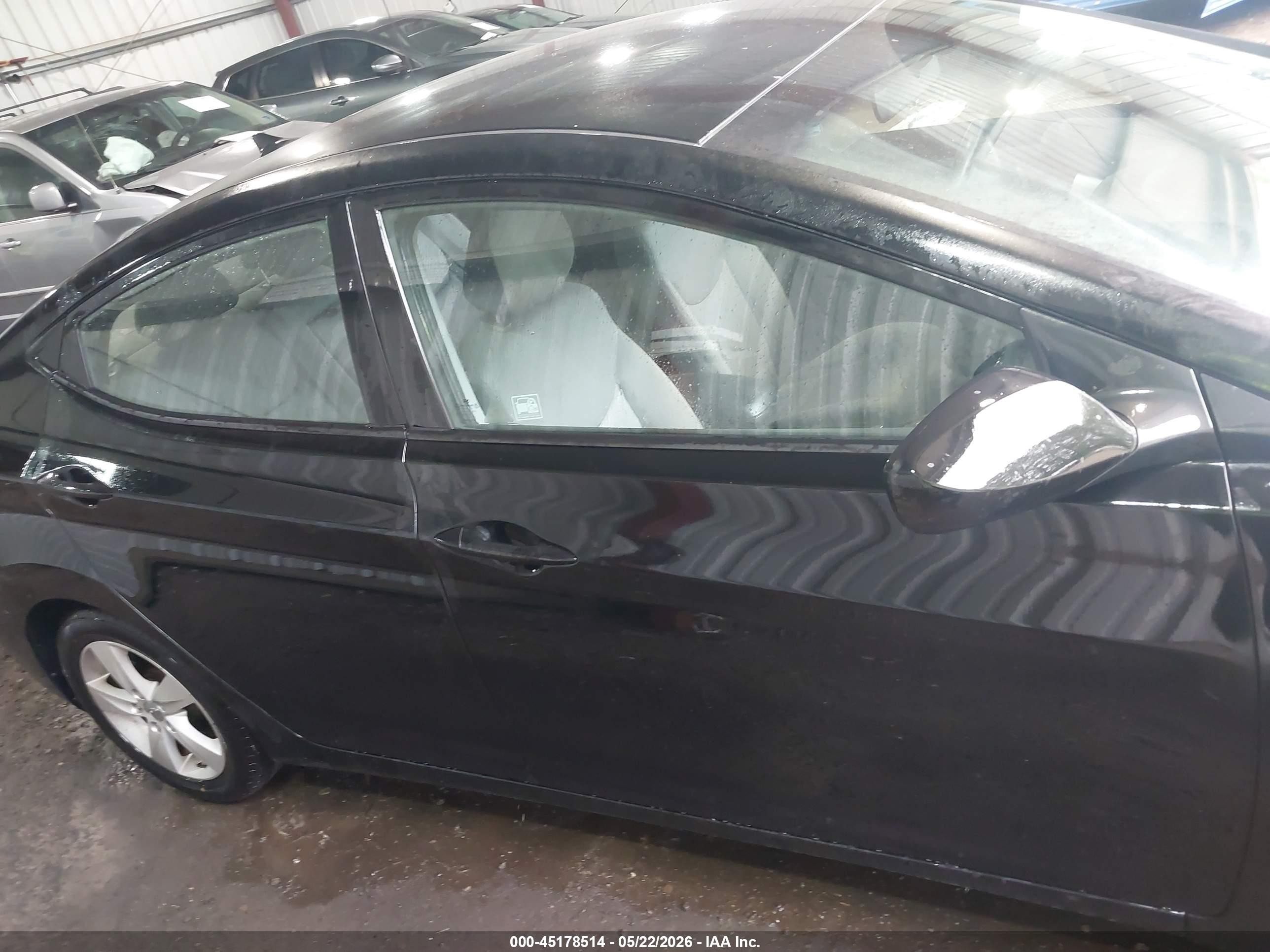 2013 Hyundai Elantra Gls Black vin: KMHDH4AE2DU859936