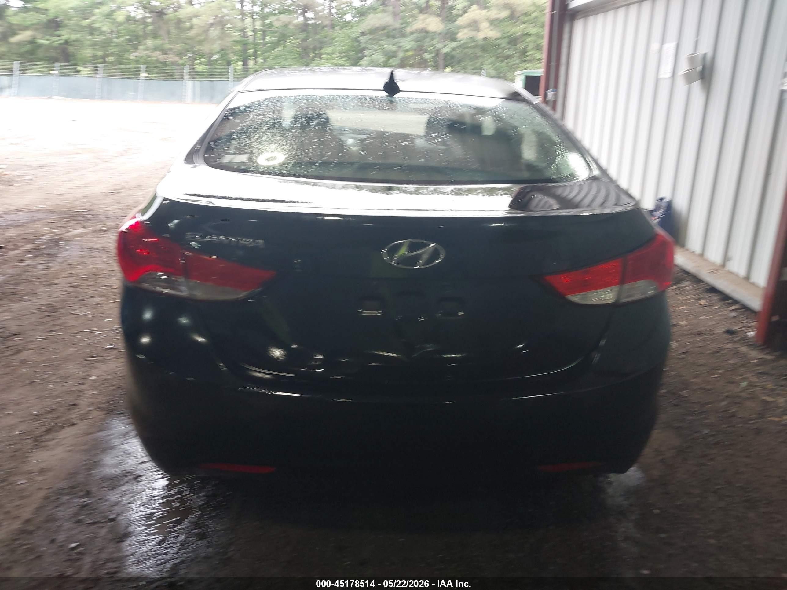 2013 Hyundai Elantra Gls Black vin: KMHDH4AE2DU859936
