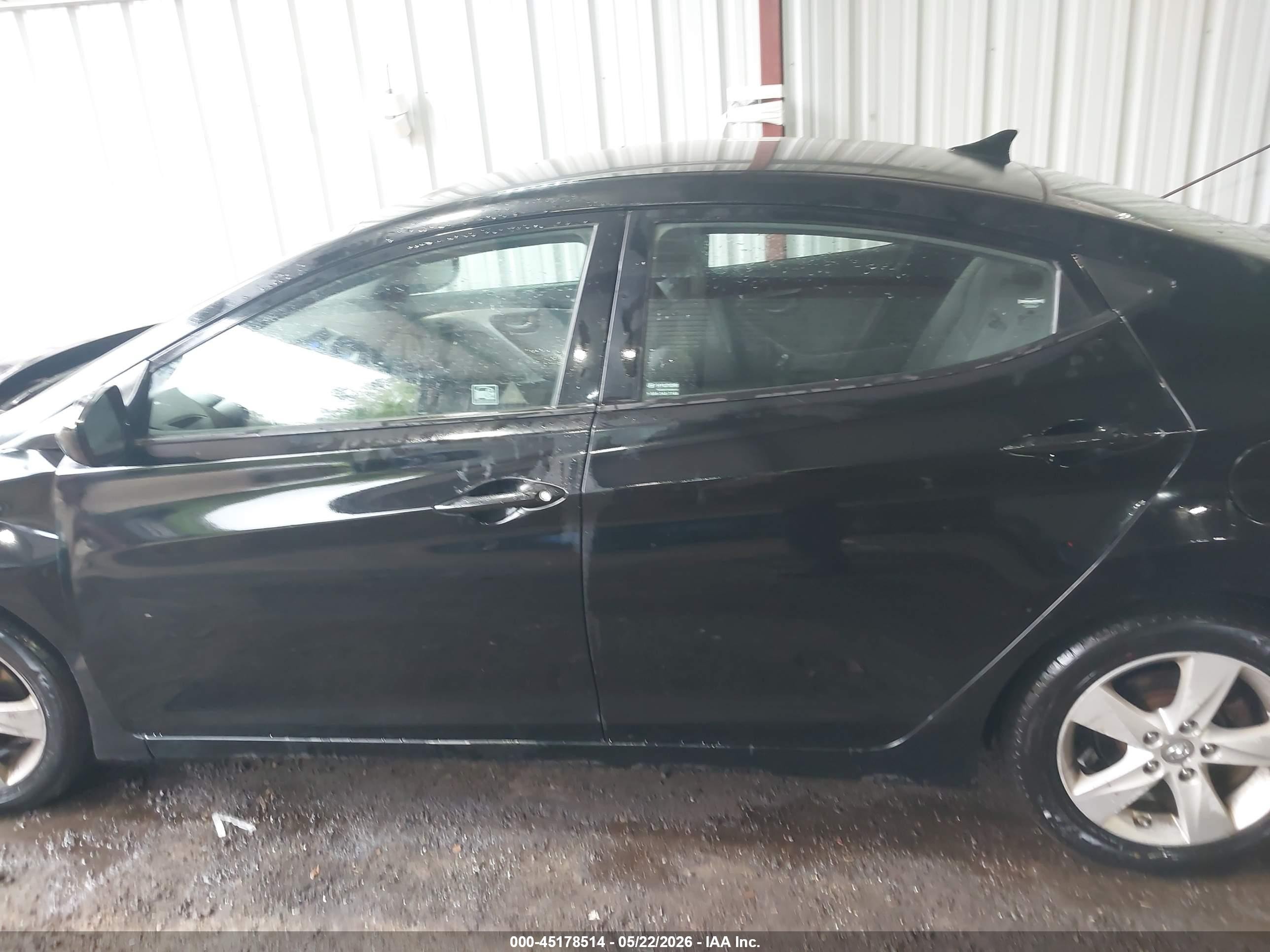 2013 Hyundai Elantra Gls Black vin: KMHDH4AE2DU859936