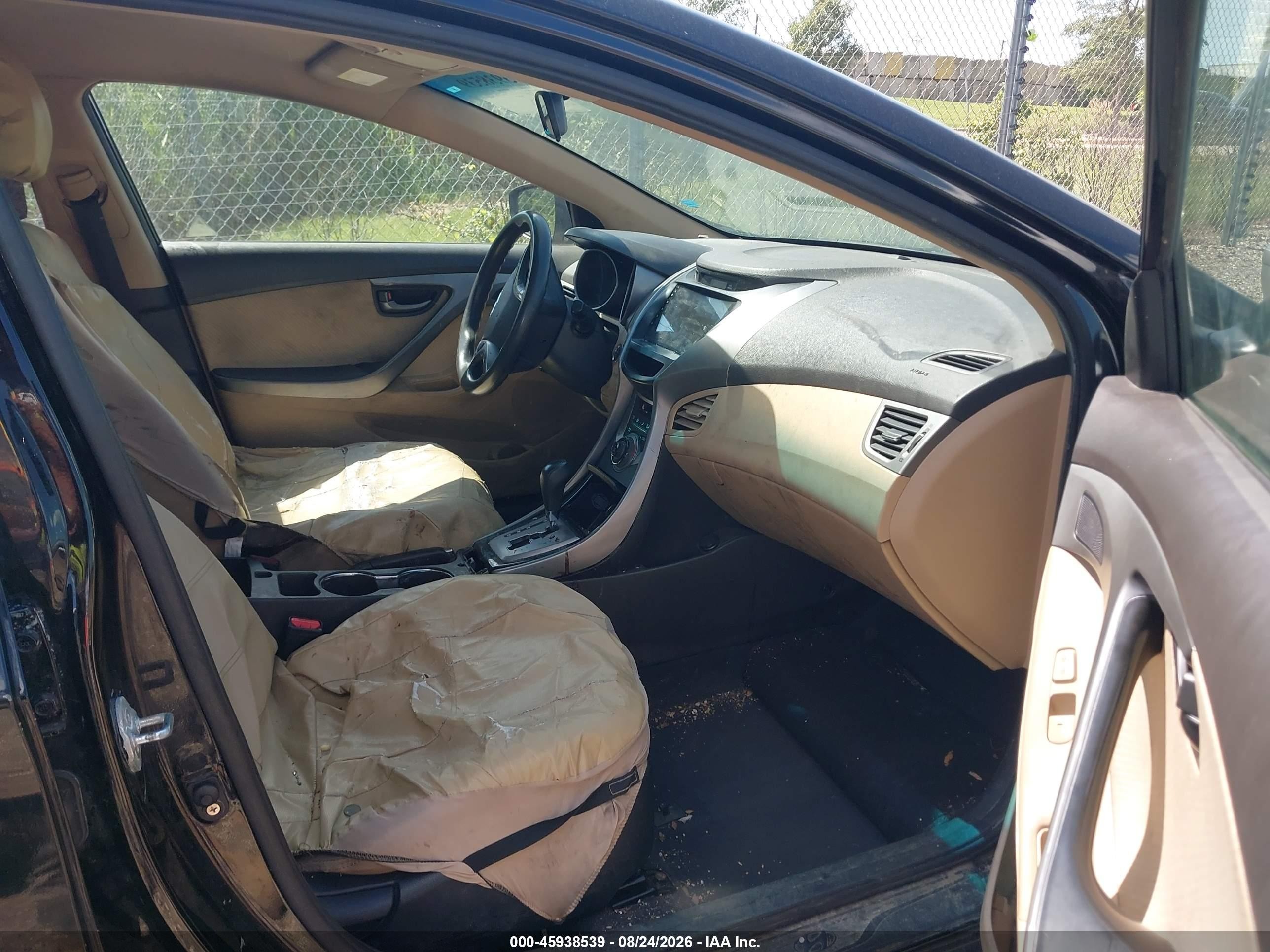 2013 Hyundai Elantra Gls Black vin: KMHDH4AE2DU862416