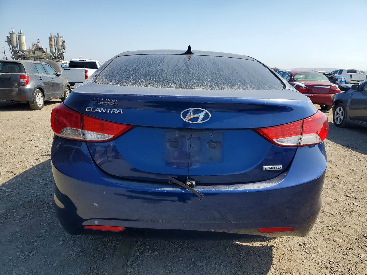 2013 Hyundai Elantra Limited Blue vin: KMHDH4AE2DU869883