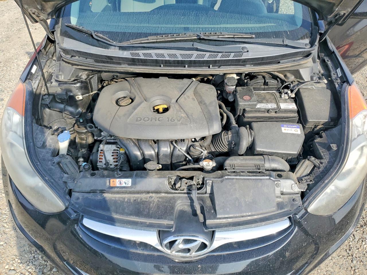2013 Hyundai Elantra Gls Black vin: KMHDH4AE2DU873075
