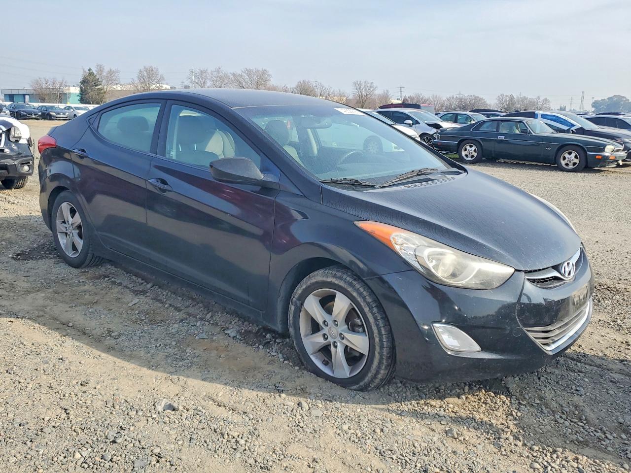 2013 Hyundai Elantra Gls Black vin: KMHDH4AE2DU873075