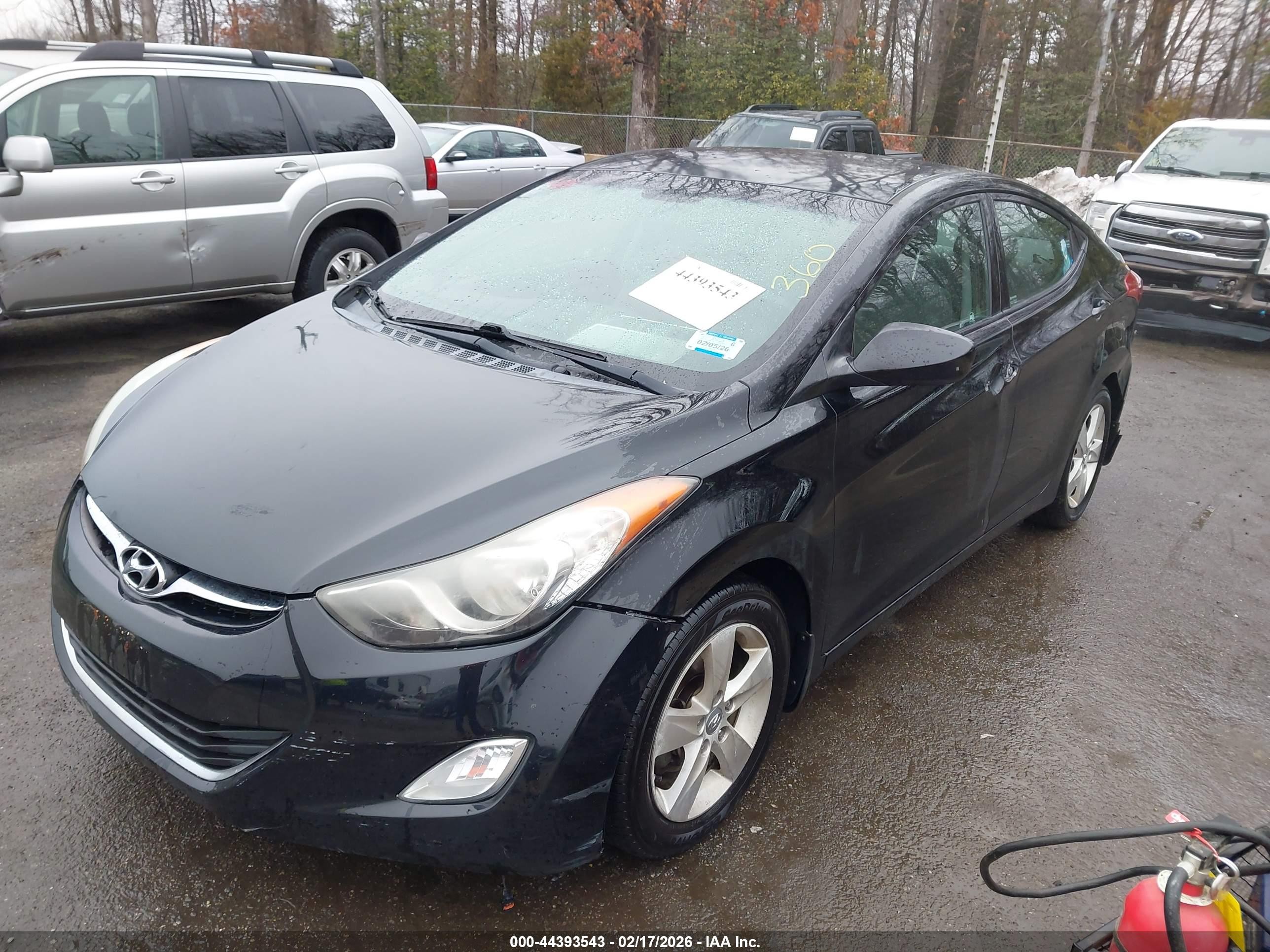 2013 Hyundai Elantra Gls Black vin: KMHDH4AE2DU901277