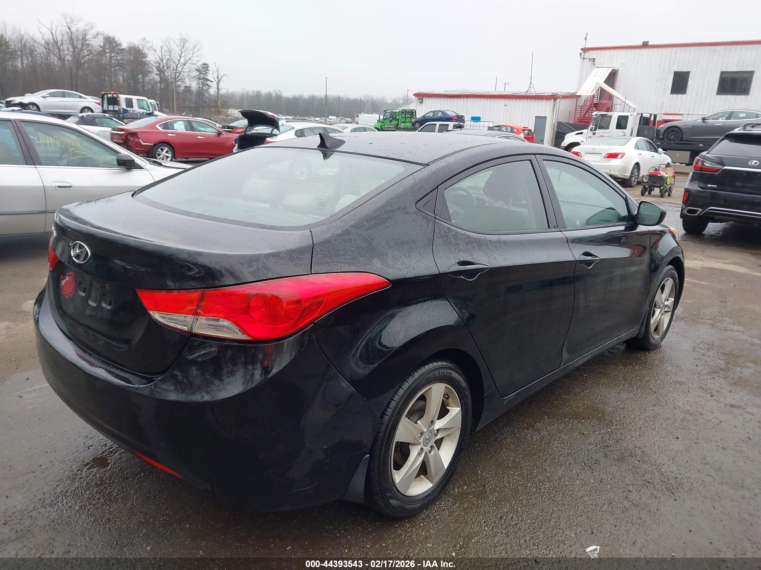 2013 Hyundai Elantra Gls Black vin: KMHDH4AE2DU901277